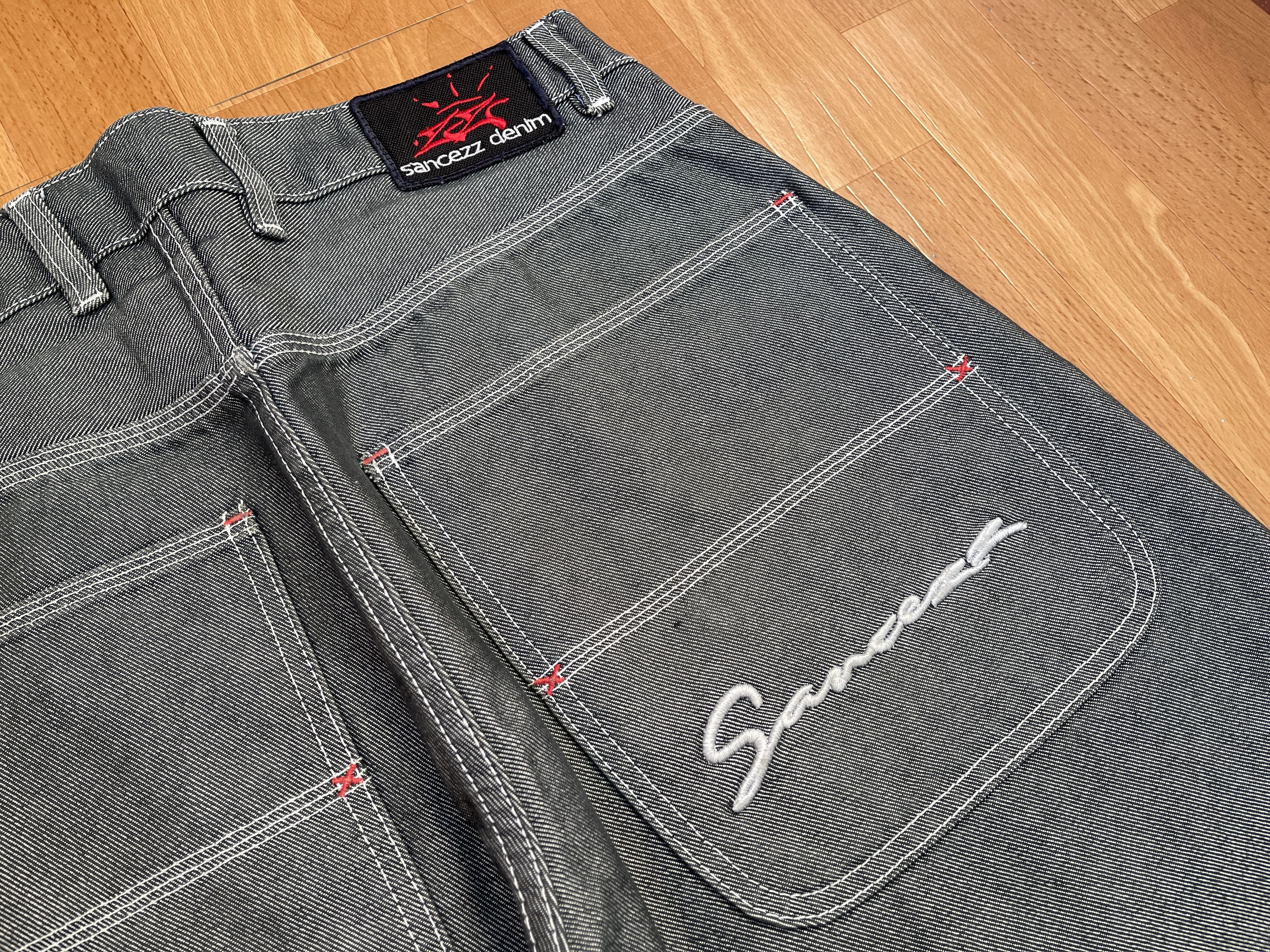 Other Sancezz jeans, shiny, vintage baggy, silver, metallic Y2K 32 Size US 32 / EU 48 - 7 Thumbnail