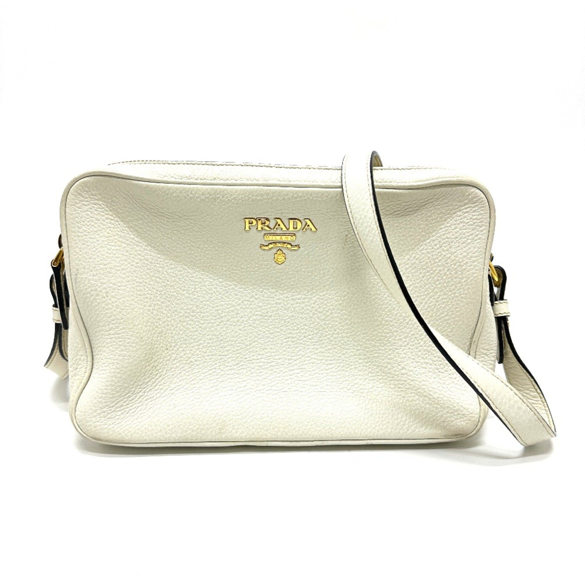 Prada PRADA Crossbody Pochette bag Double zipper bag Shoulder Bag White GoldHardware Size ONE SIZE - 1 Thumbnail
