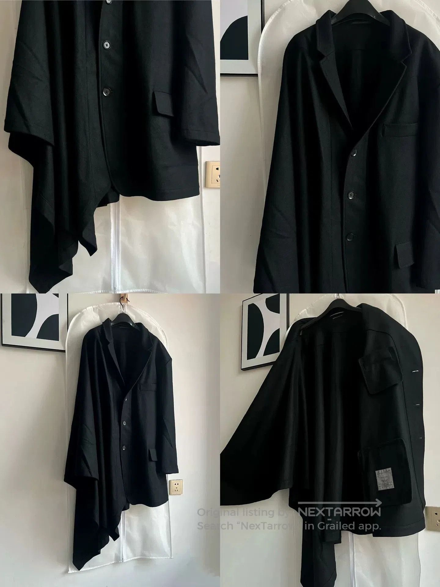 Yohji Yamamoto Yohji Yamamoto Asymmetrical Cape Coat. Size US L / EU 52-54 / 3 - 8 Thumbnail