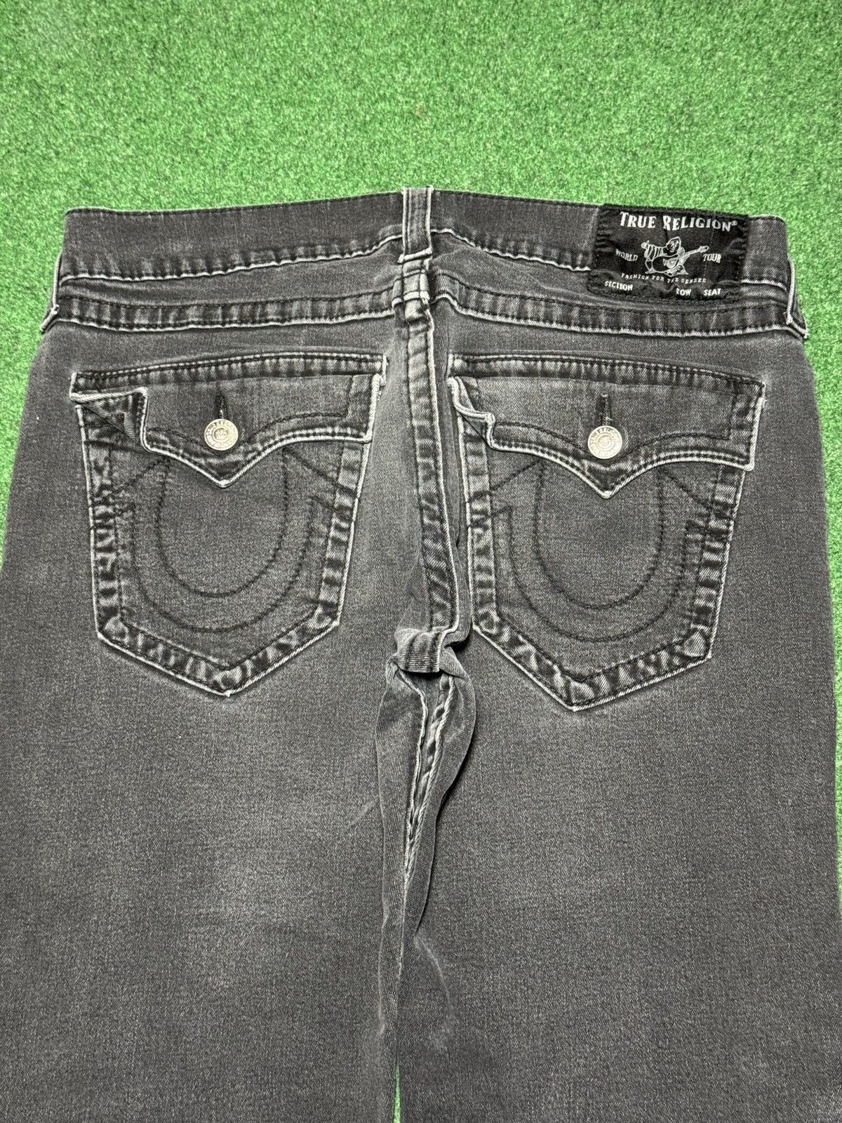 True Religion True Religion Black Denim Straight Leg 34x26 Y2K Jeans Size US 34 / EU 50 - 2 Thumbnail