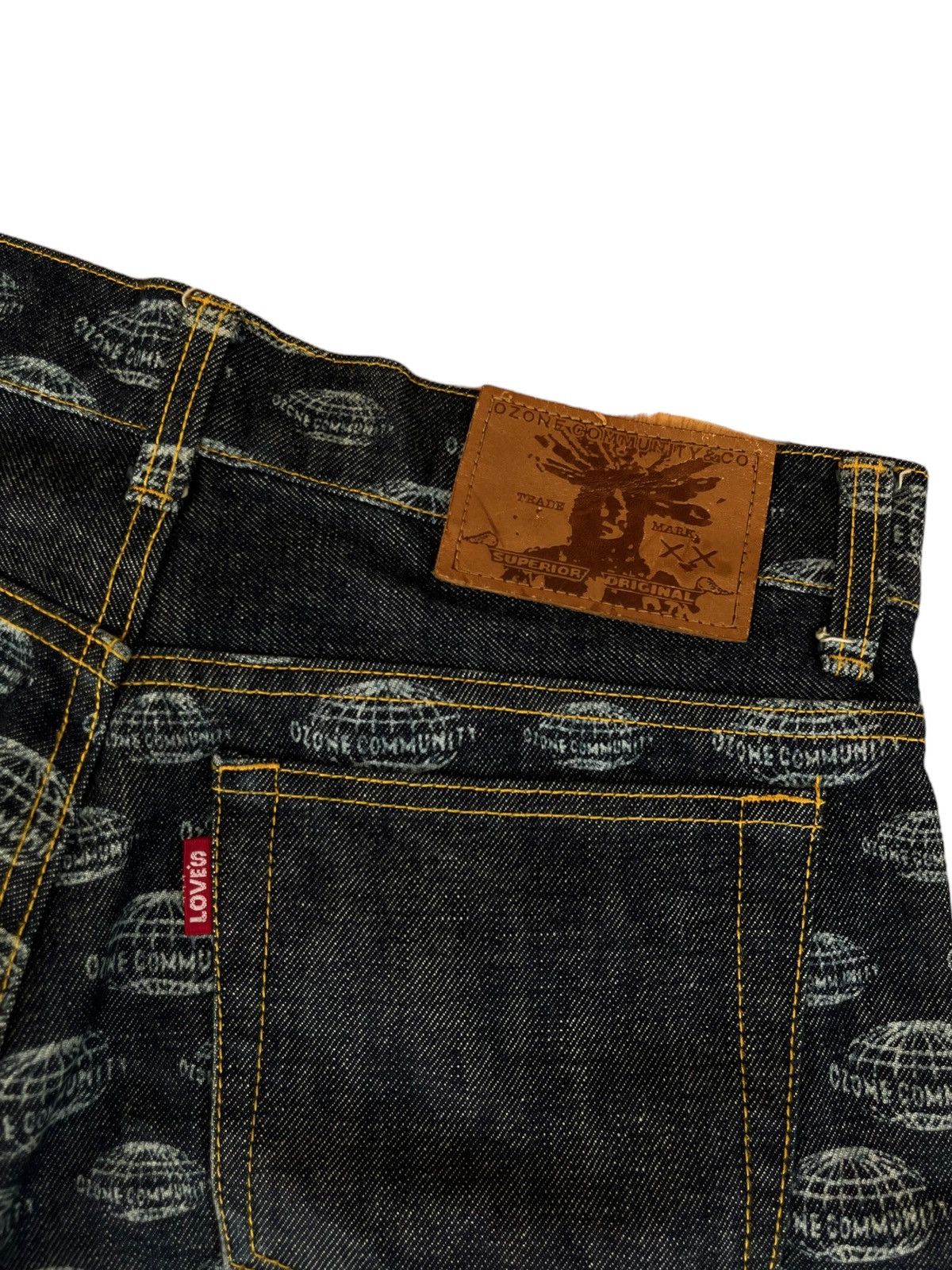 Hysteric Glamour All Over Print Monogram Ozon Comunity Shorts Denim Size US 29 - 3 Thumbnail