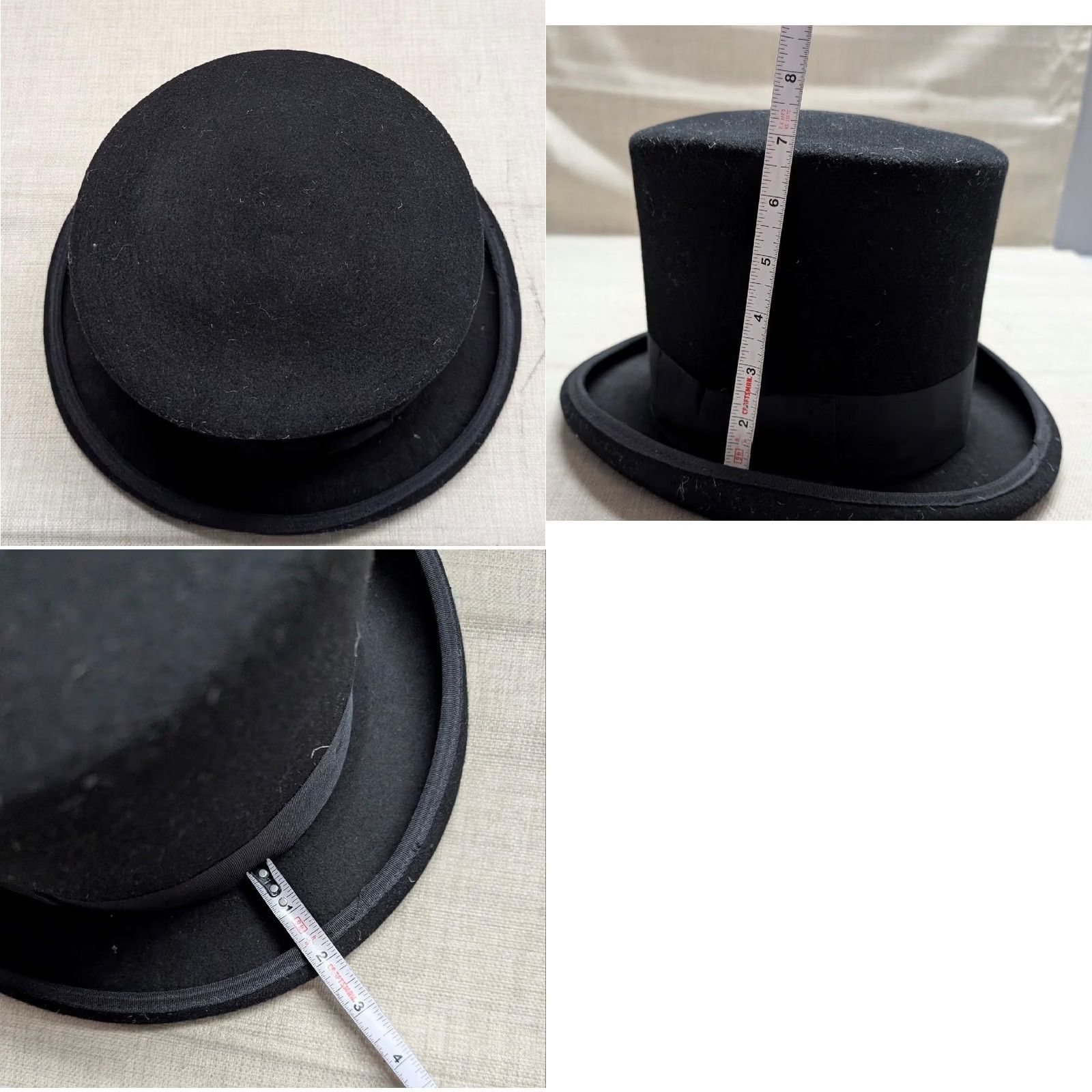 Vintage VINTAGE Jhats Top Hat Shirt Men L Black Victorian Edwardian Stovepipe Style Mens Size US L / EU 52-54 / 3 - 8 Thumbnail
