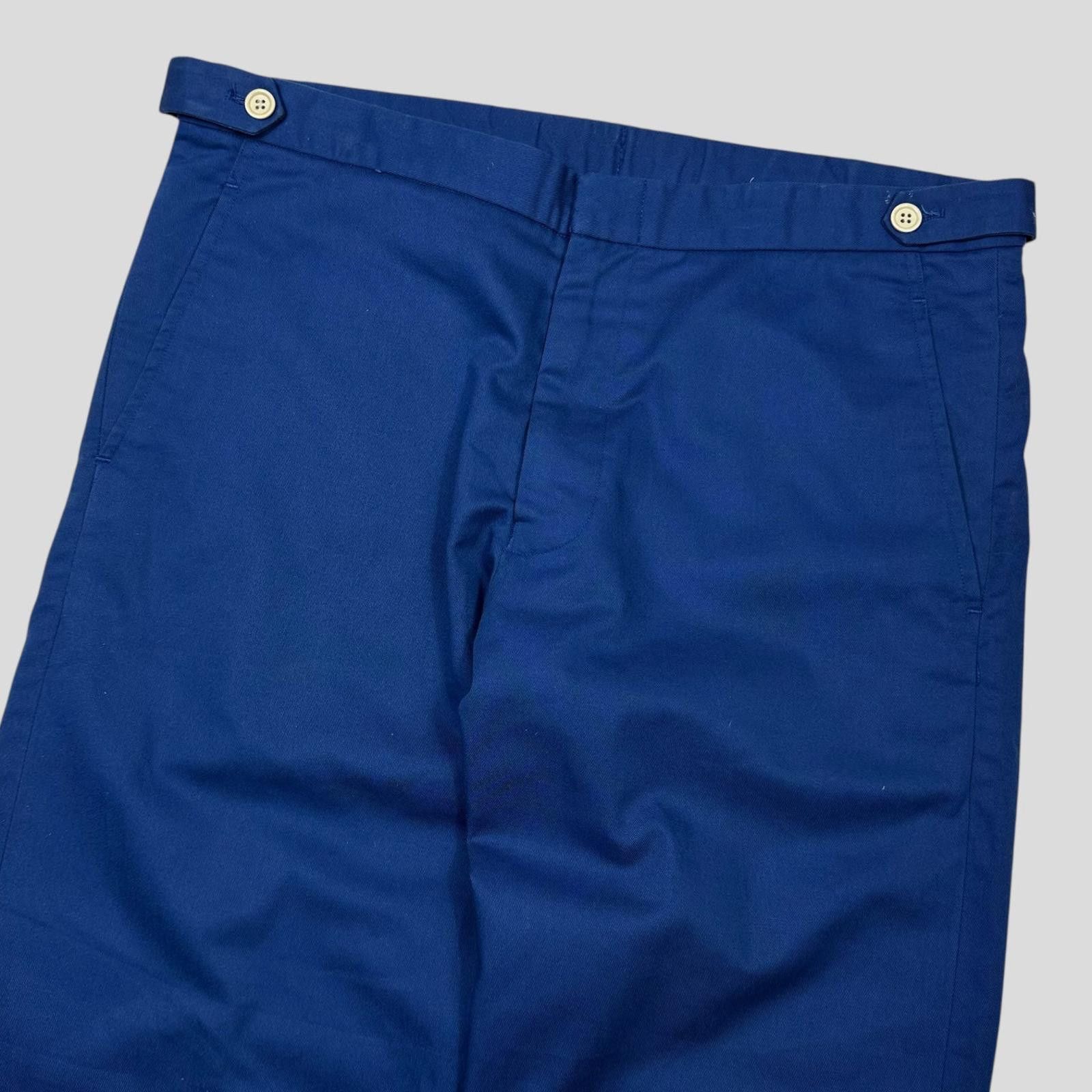 Comme des Garcons CDG SHIRT 90’s Blue Polycotton Adjustable Trousers - M Size US 33 - 3 Thumbnail