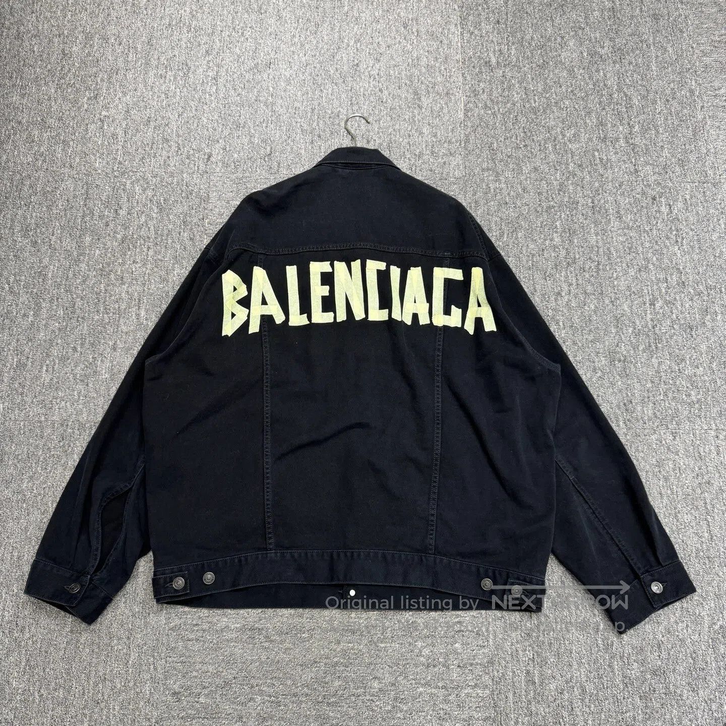 Balenciaga Balenciaga Tape-printed letter denim jacket| Size US S / EU 44-46 / 1 - 1 Thumbnail