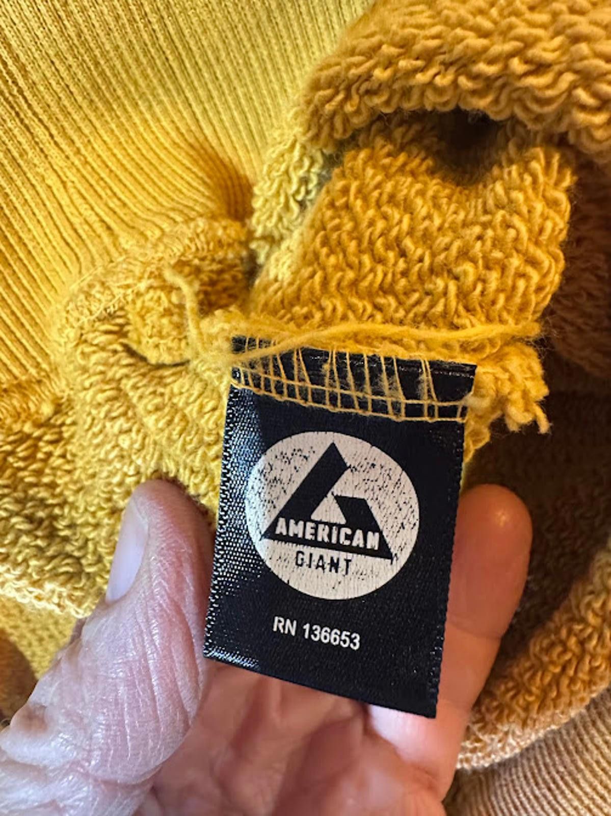 American Giant American Giant Made USA Mustard Crewneck Sweatshirt L Size US L / EU 52-54 / 3 - 6 Thumbnail