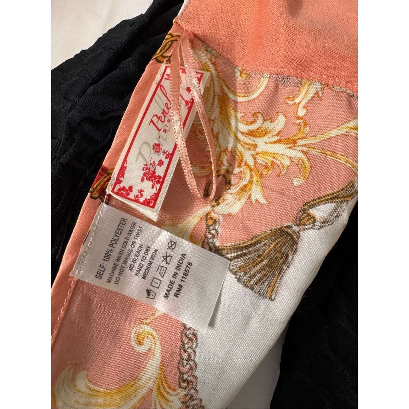 Other Penelope Boutique Satin Chain Halter Crop Top Pink Baroque Scarf Tie Back – Size M Size M / US 6-8 / IT 42-44 - 8 Thumbnail