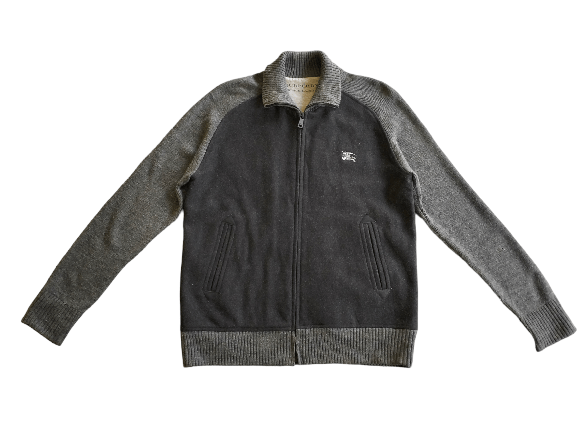 Burberry Burberry Black Label Wool Knit Sweater Zipper Jacket rare Size US M / EU 48-50 / 2 - 1 Thumbnail