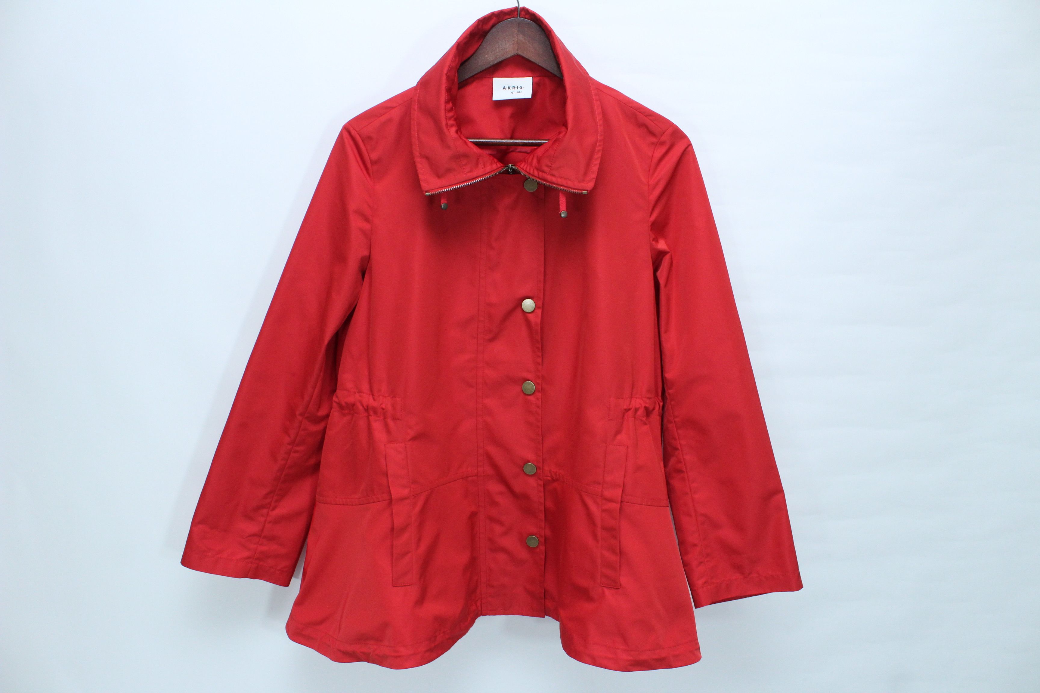 Akris Akris Punto Red Hooded Drawstring Waist Jacket Size US 6 Size M / US 6-8 / IT 42-44 - 1 Thumbnail