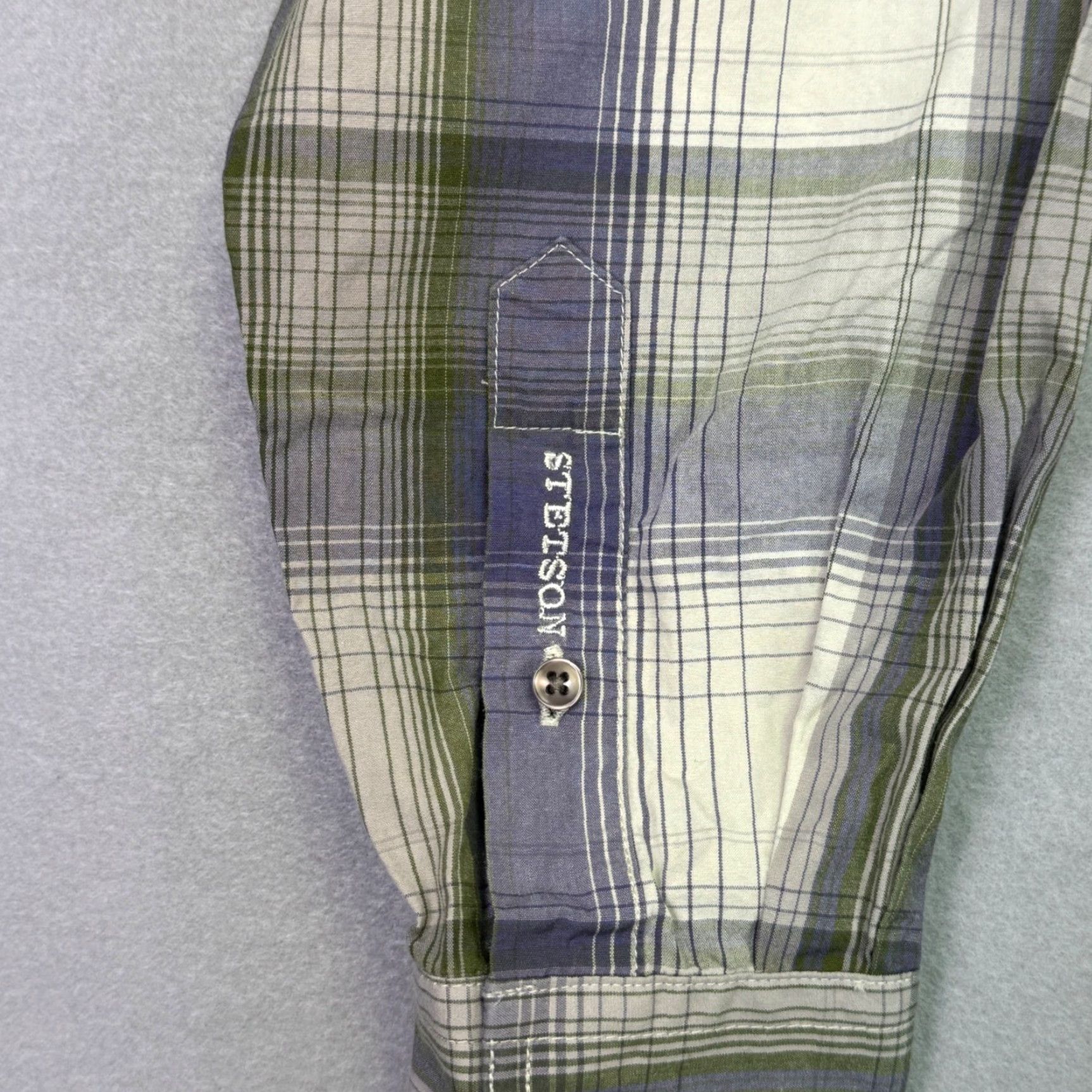 Stetson Stetson Shirt Mens Plaid Button-Down Long Sleeve Cotton Purple Green Button-Up Classic Regular Size S Size US S / EU 44-46 / 1 - 5 Thumbnail
