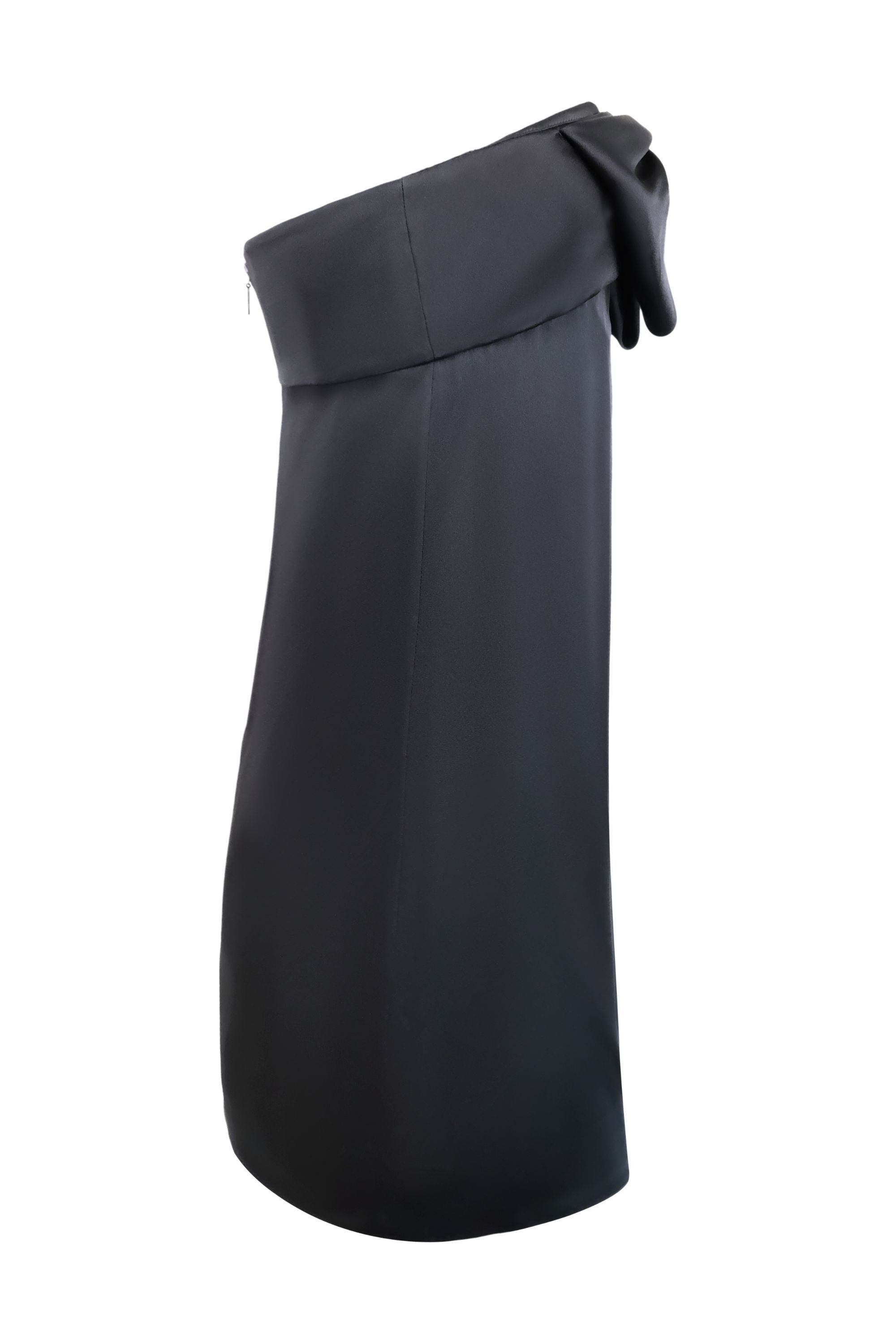 Saint Laurent Strapless Little Black Mini Dress with Bow