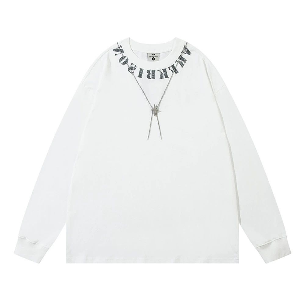 Vintage Men's metal chain letter print long-sleeved T-shirt y2k Size US M / EU 48-50 / 2 - 1 Thumbnail