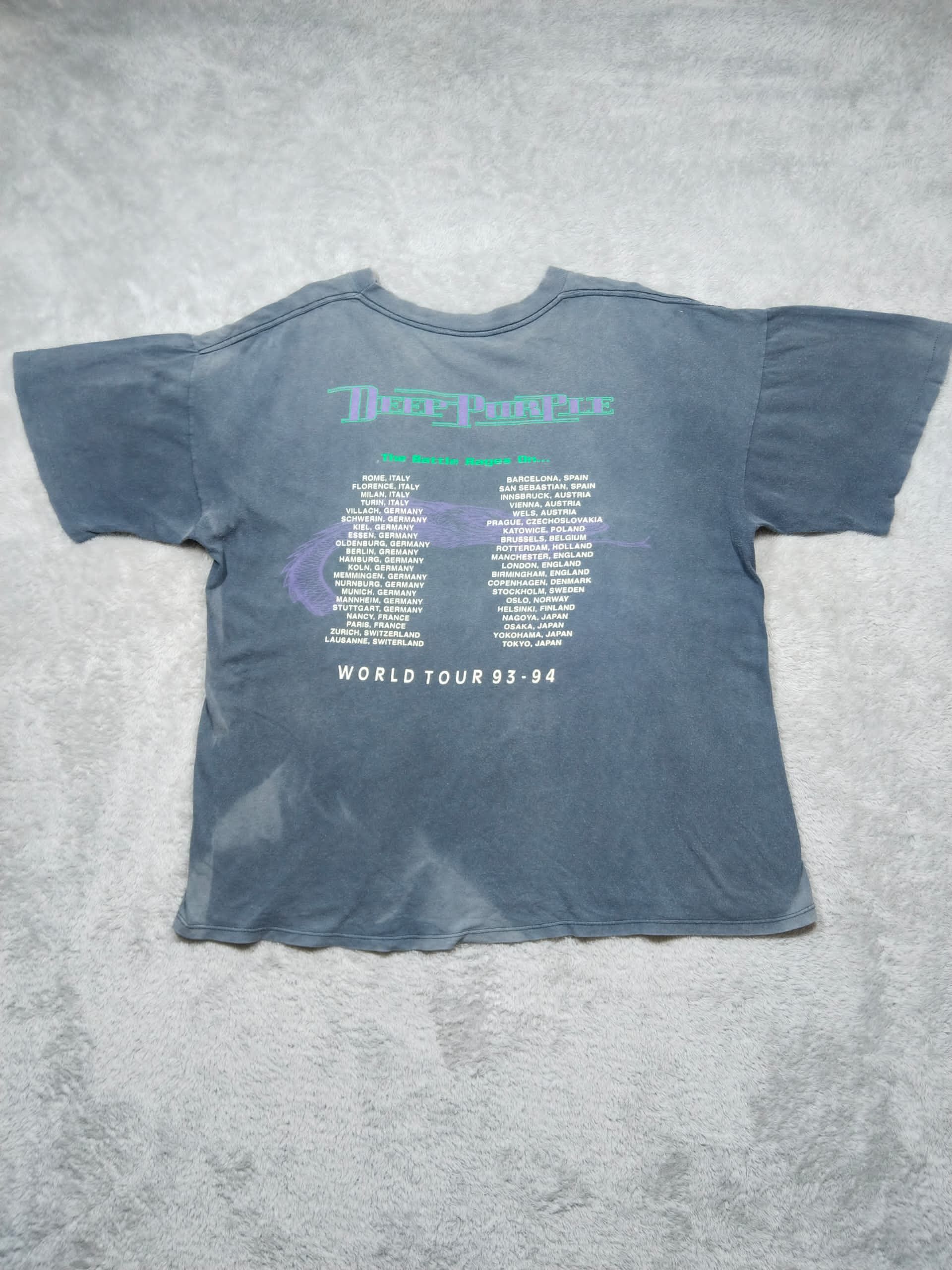 Band Tees VINTAGE DISTRESSED DEEP PURPLE 1993 BAND T SHIRT Size US XL / EU 56 / 4 - 2 Thumbnail