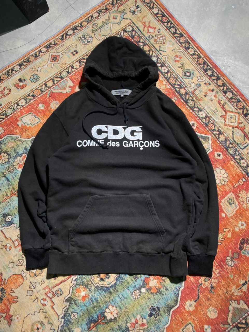 Comme des Garcons CDG Logo Hoodie Black Size US L / EU 52-54 / 3 - 1 Thumbnail