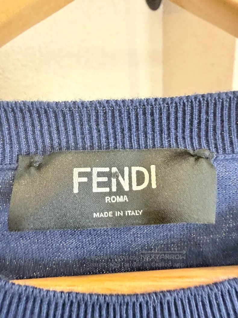 Fendi Fendi Men's Cashmere Sweater Dark Blue Size US S / EU 44-46 / 1 - 3 Thumbnail
