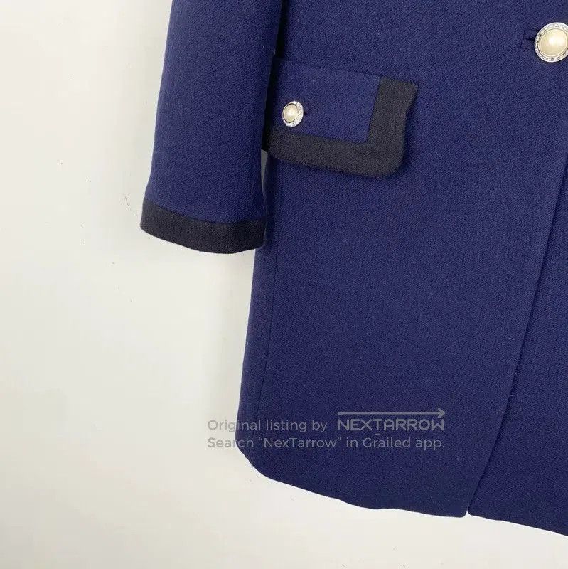Miu Miu Miu Miu Women's Wool Navy Blue Coat . Size XXS / US 00 / IT 34 - 4 Thumbnail