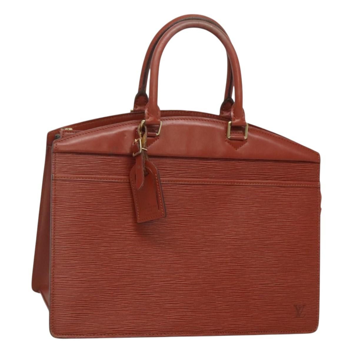 Louis Vuitton LOUIS VUITTON Epi Riviera Hand Bag Brown M48183 Size ONE SIZE - 1 Thumbnail