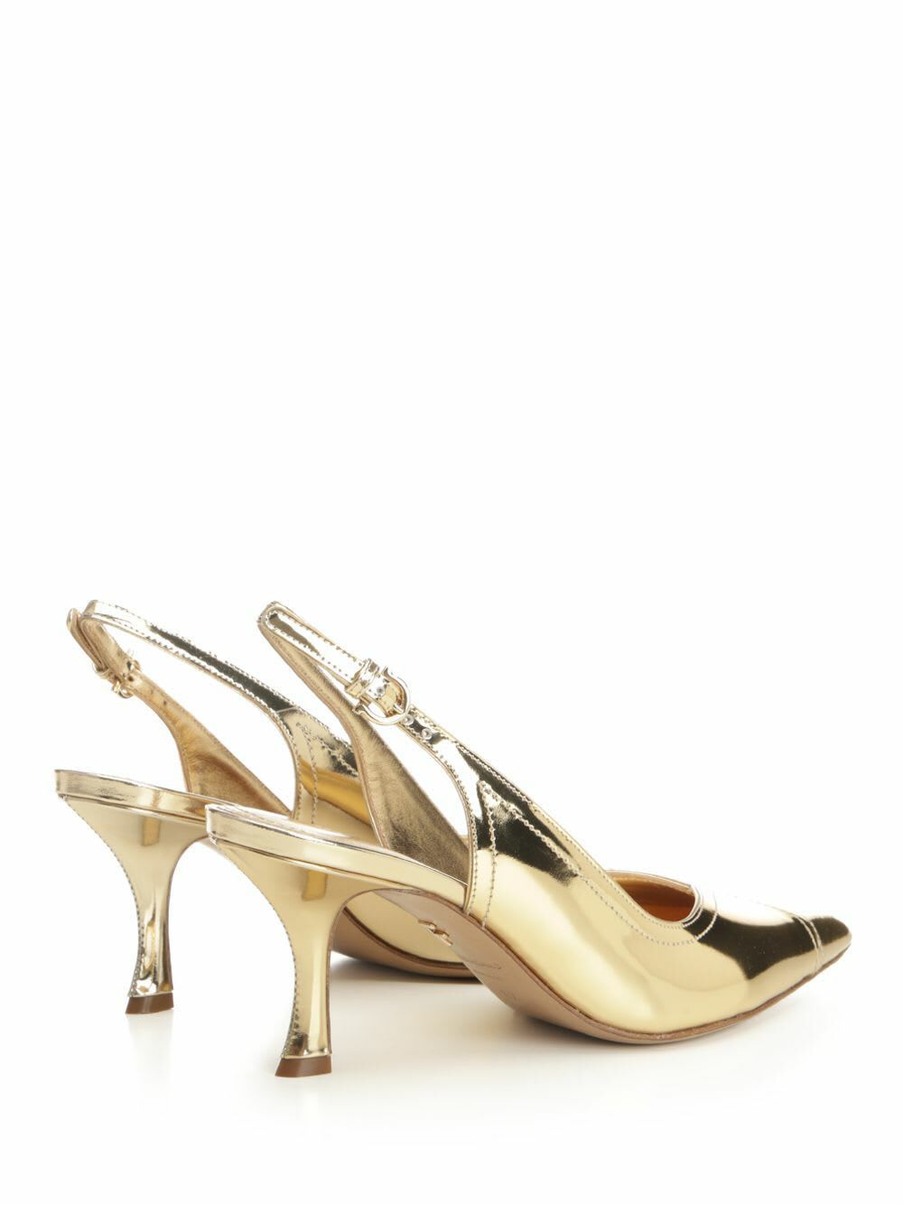 Salvatore Ferragamo o1y0426 Spool Heel Pumps in Gold Size US 5.5 / IT 35.5 - 3 Thumbnail