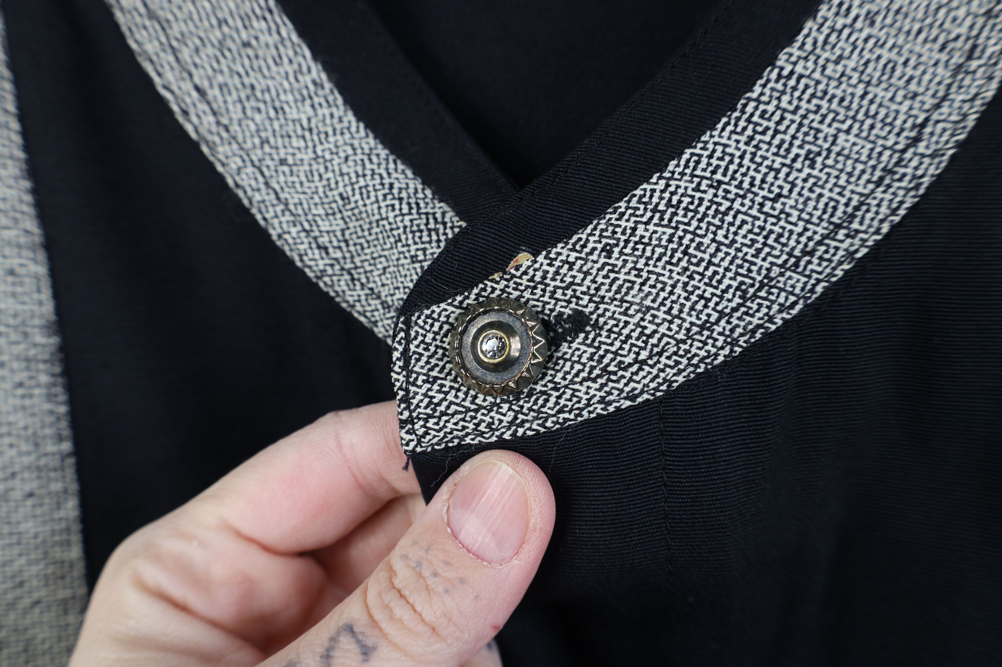 Vintage Vintage 80s 90s Streetwear Panel Band Collar Button Shirt Size US XXL / EU 58 / 5 - 4 Thumbnail