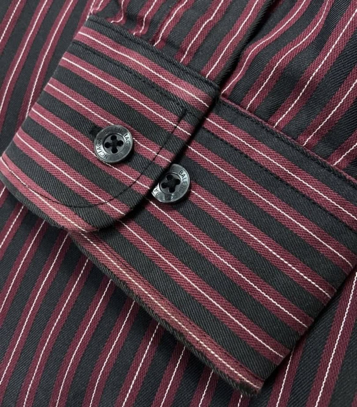 Balenciaga × Designer Vintage Balenciaga Striped Shirt Size US L / EU 52-54 / 3 - 3 Thumbnail