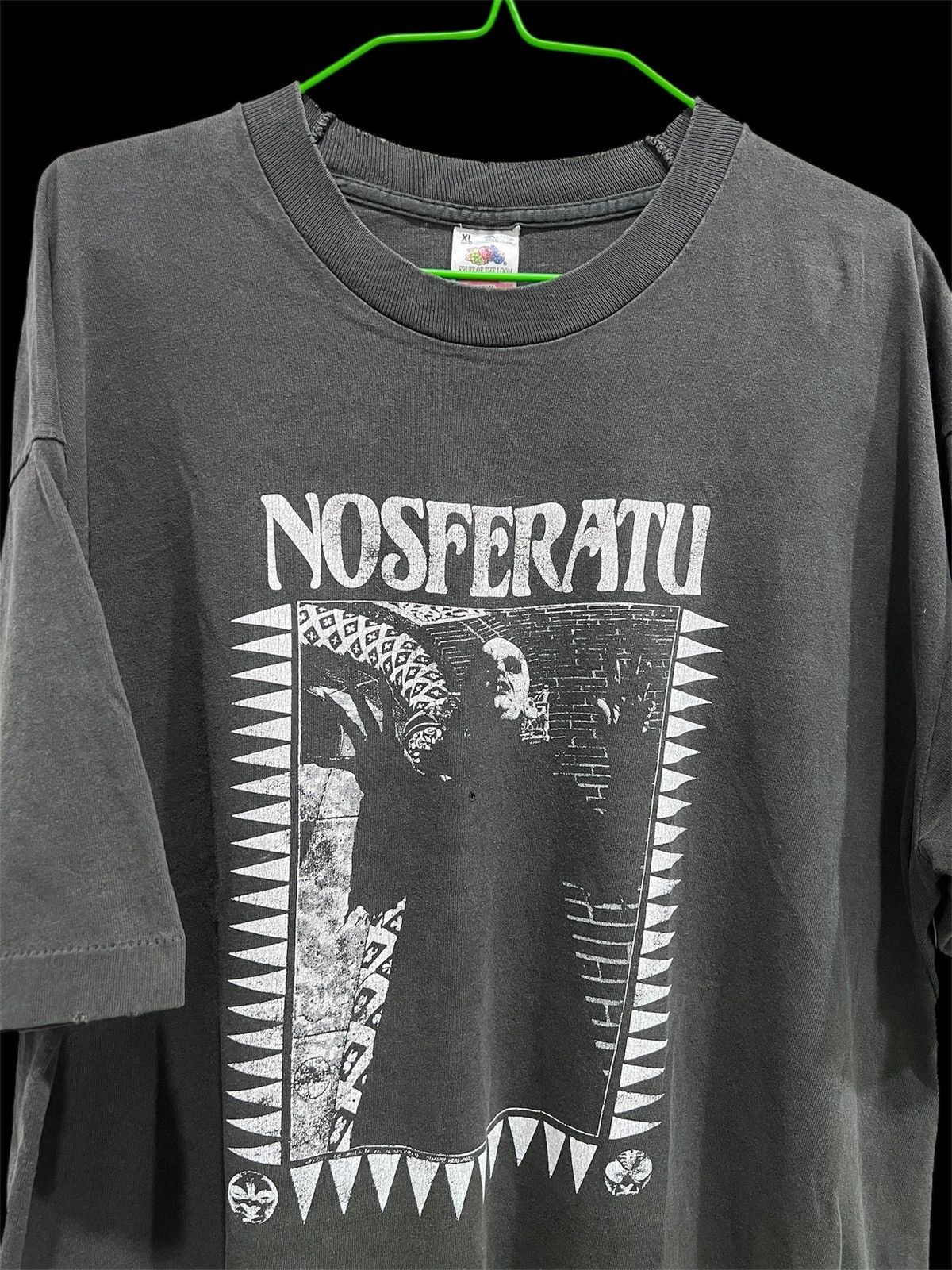 Vintage Vintage 90s Nosferatu Dracula Vampire Horror Faded Thrashed Size US XL / EU 56 / 4 - 1 Thumbnail