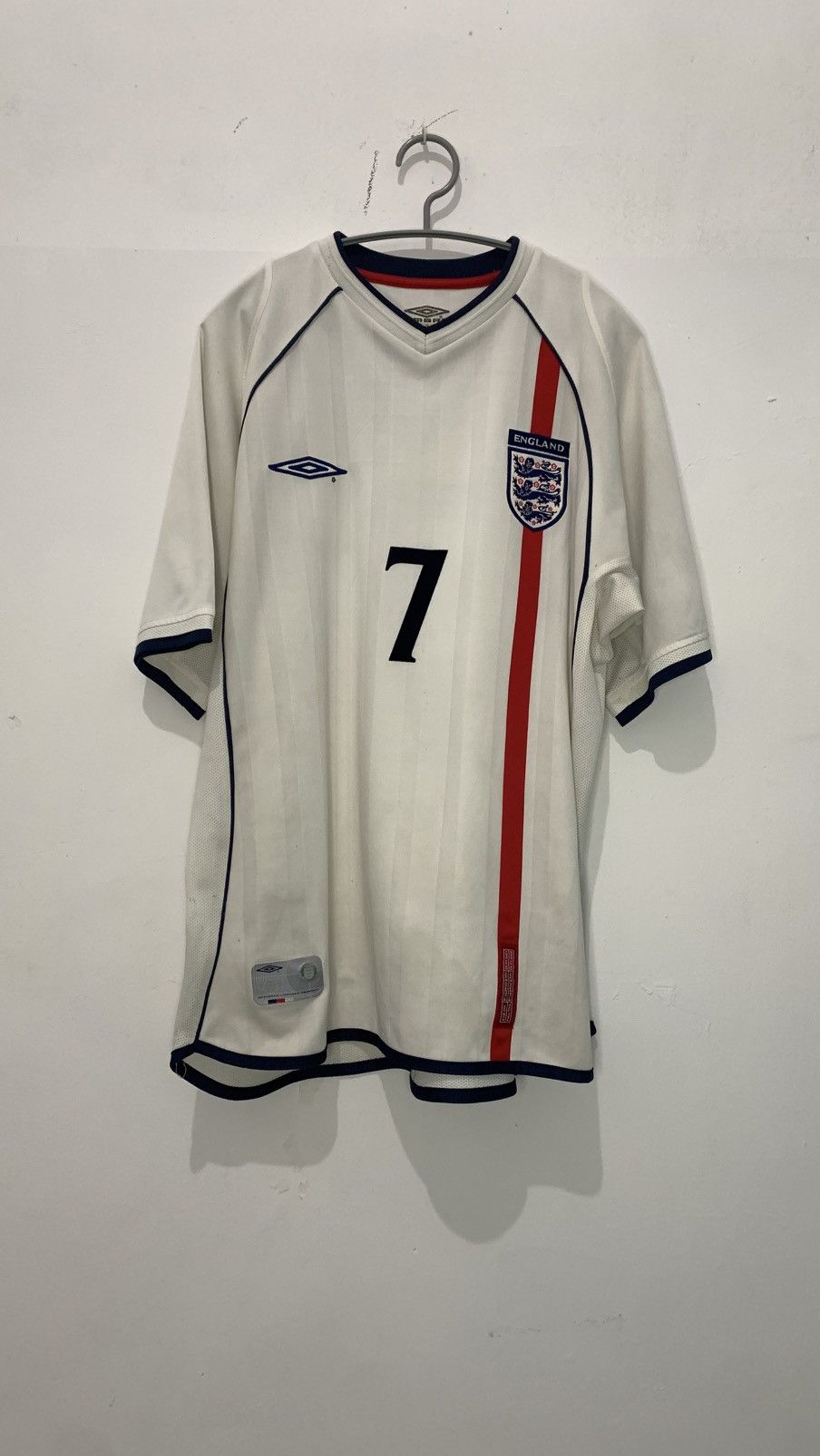 England Home 2002 Soccer Jersey Vintage