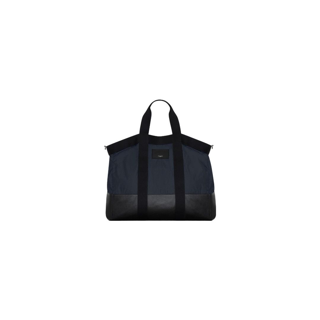 o1s1wg111124 Size: OS / City Leather Trimmed Tote Bag Blue
