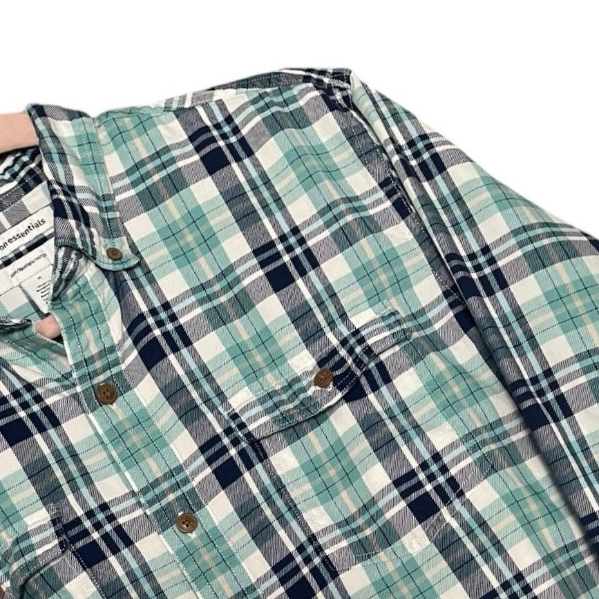 Other Amazon Essentials Mens Blue Plaid Slim Fit Button Down Shirt Size US M / EU 48-50 / 2 - 2 Thumbnail