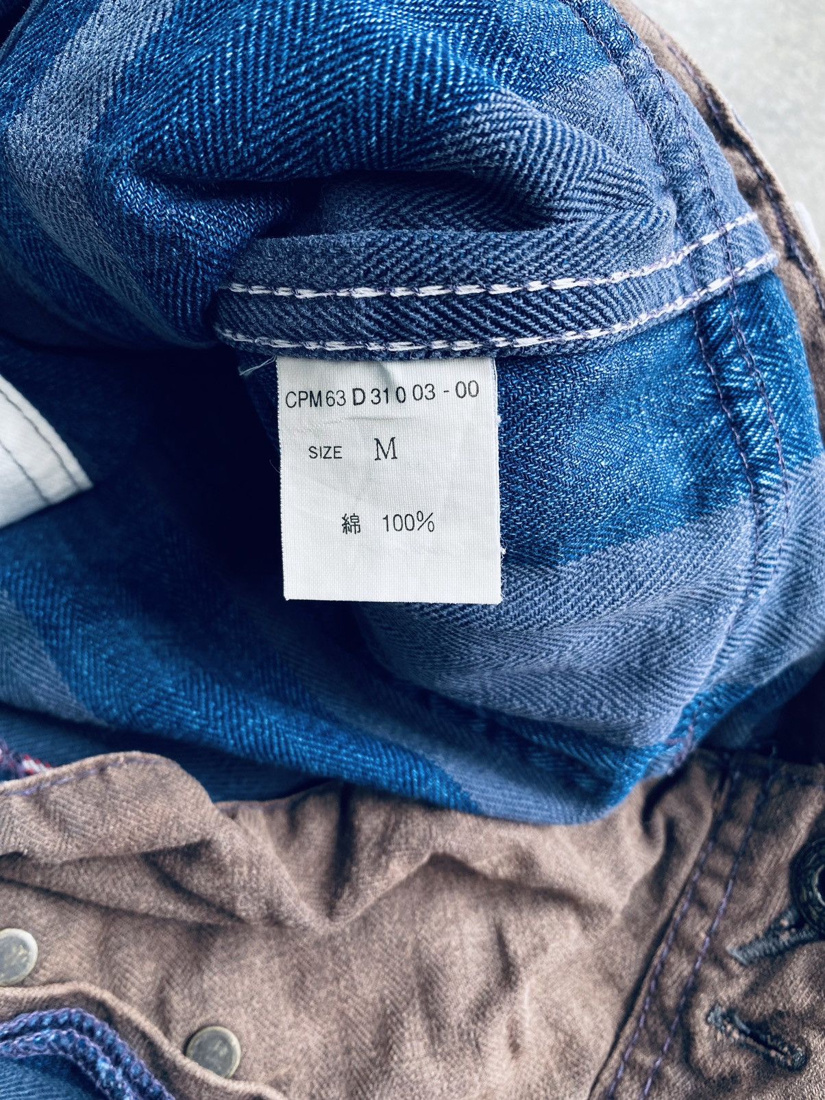 Indigo Vintage Reproduction Label Indigo Herringbone Pants Size US 33 - 4 Thumbnail