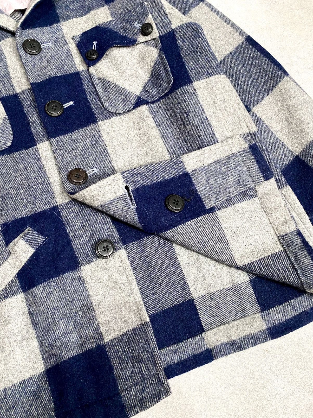 Japanese Brand Vintage Casual Wear Wool Blend Plaid Shirt Jacket Size US M / EU 48-50 / 2 - 4 Thumbnail