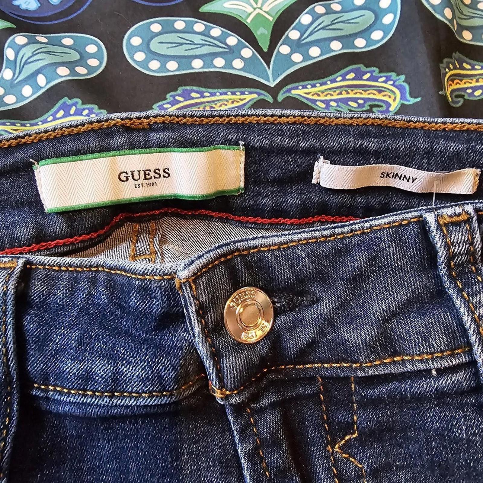 Guess Guess Men's Blue Skinny Jeans Size US 31 - 5 Thumbnail