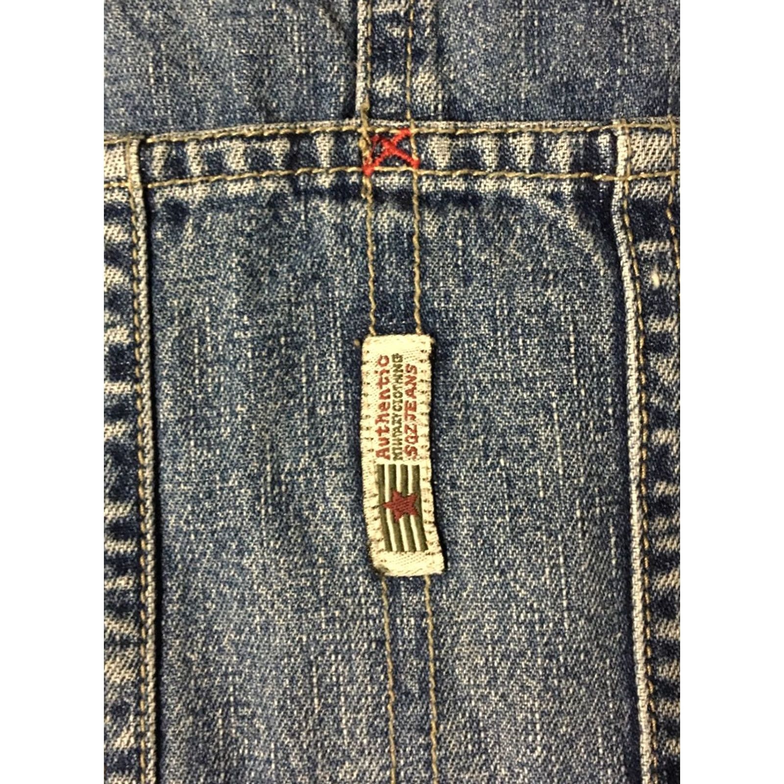 Vintage VINTAGE Squeeze Jeans Overalls Shirt Womens Large Blue 90s Hip Hop Grunge 80s 90s NYC Retro Cutoff Distressed Logo Pattern Striped Knack Size 36" / US 14 / IT 50 - 2 Thumbnail