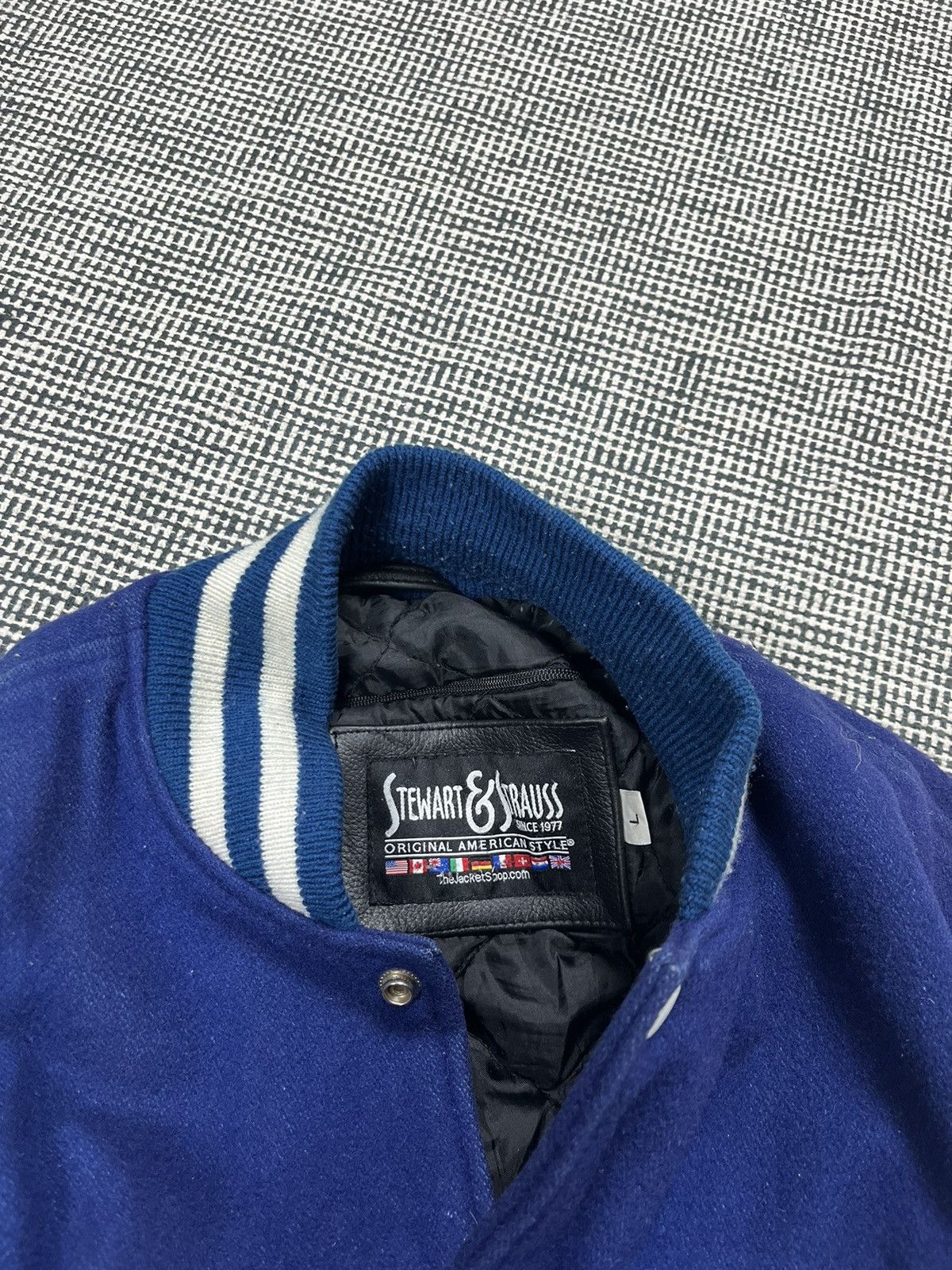 Stewart & Strauss Wool & leather blue stewart & strauss varsity jacket Size US L / EU 52-54 / 3 - 6 Thumbnail