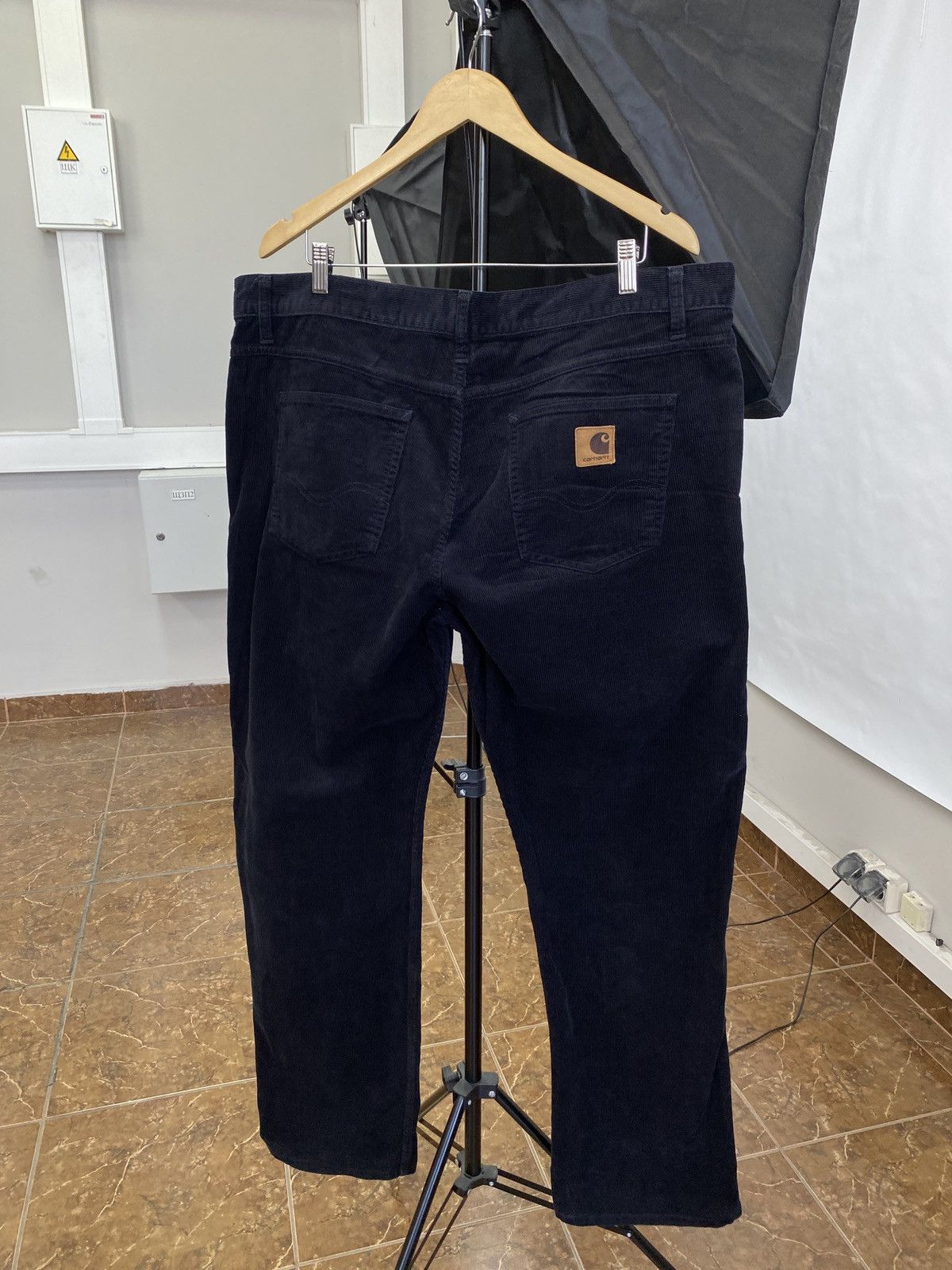 Carhartt 🇺🇸 Vintage 90s Carhartt Velvet Black Pants Y2K Rare Retro Size US 36 / EU 52 - 1 Thumbnail