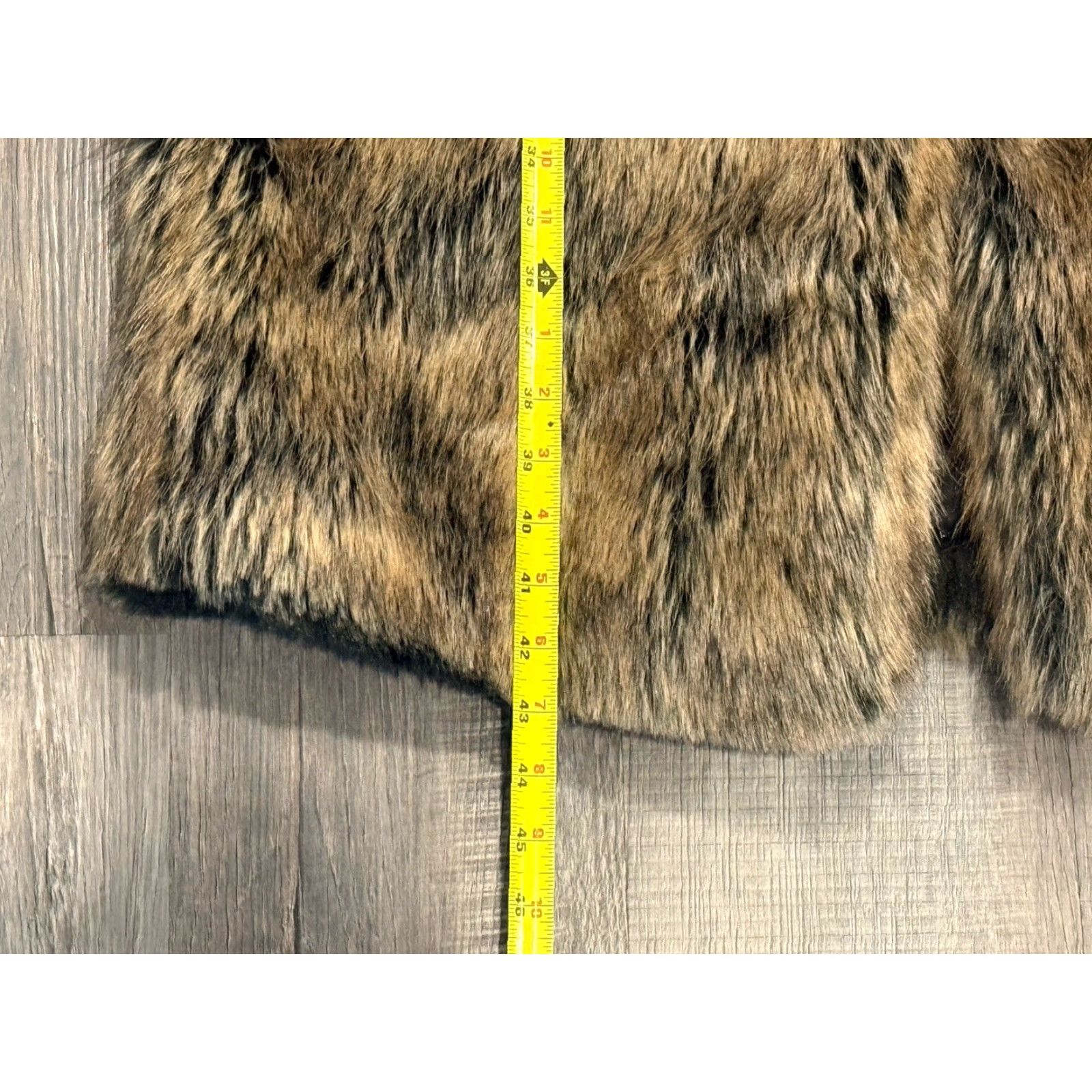 Vintage Spirit Hoods Coat Women Small Brown Calf-Length Hooded Faux Fur Overcoat Winter Fall Womens Size S / US 4 / IT 40 - 3 Thumbnail