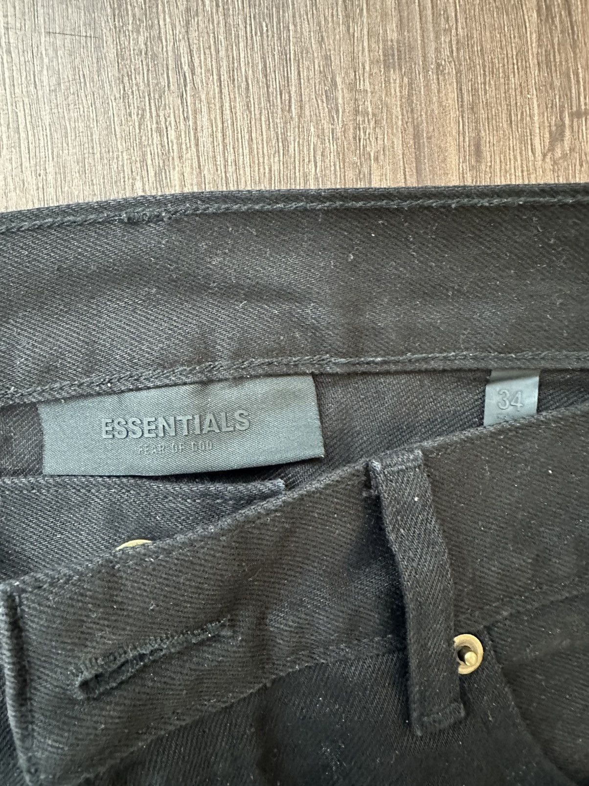 Fear of God Fear of God Essentials Black Denim Jeans Size US 34 / EU 50 - 4 Thumbnail