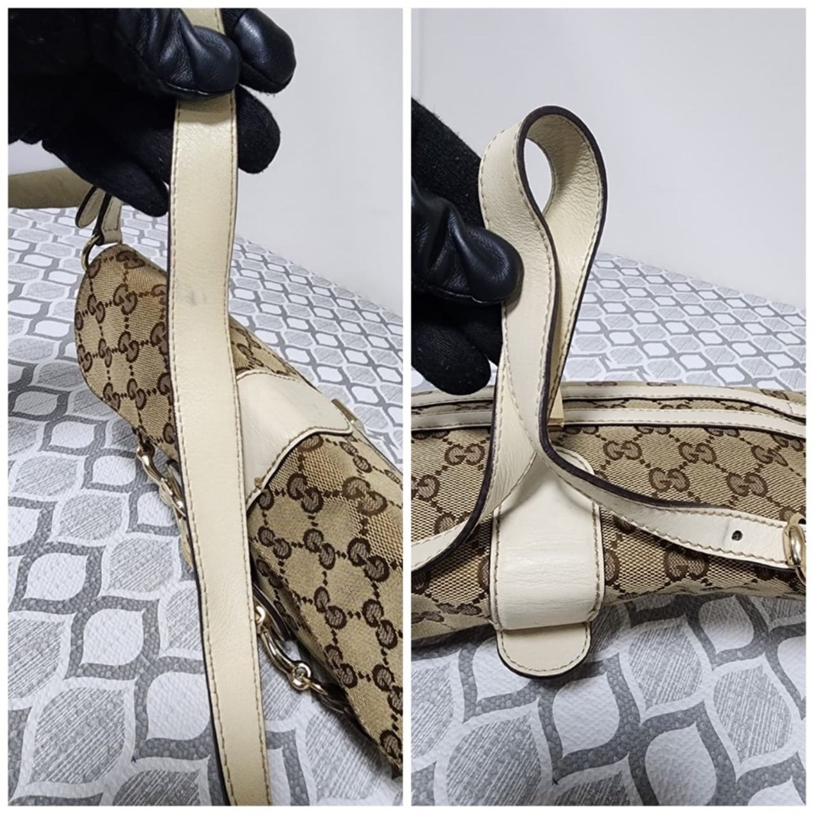 Gucci Aut Gucci Horsebit Chain Flap Shoulder Bag Brown/Beige/Cream Size ONE SIZE - 12 Thumbnail