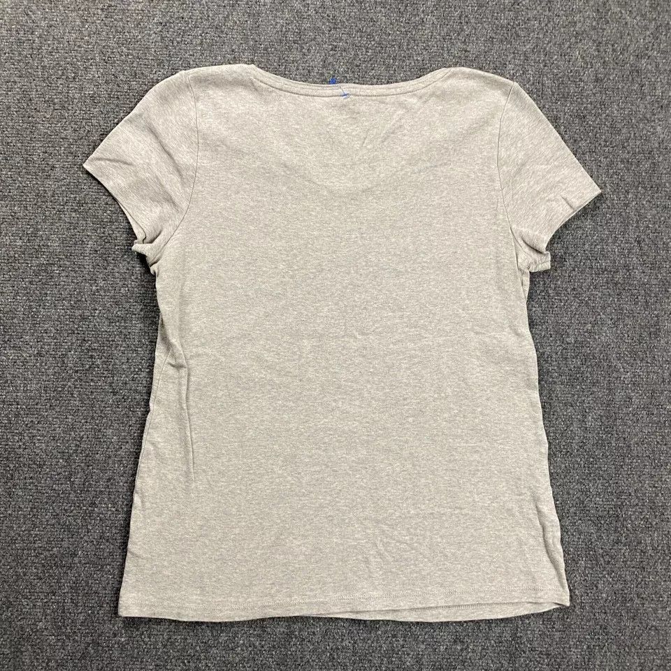 Talbots Talbots Shirt Womens Large Gray Tee V-Neck Casual Cotton Size L / US 10 / IT 46 - 6 Thumbnail