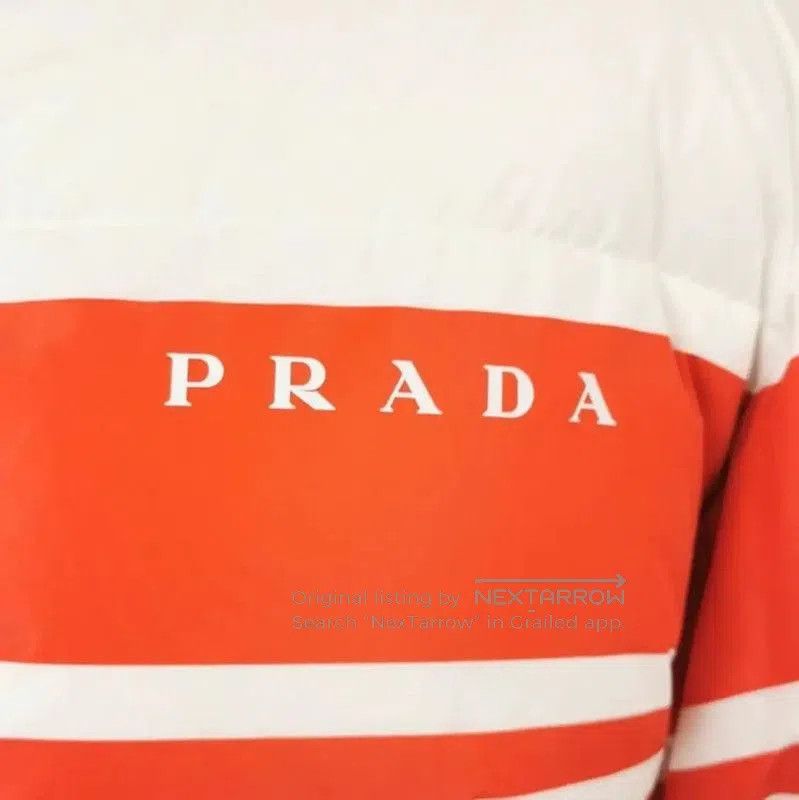 Prada Prada Logo Printed White Men's Puffer Jacket. Size US XL / EU 56 / 4 - 3 Thumbnail