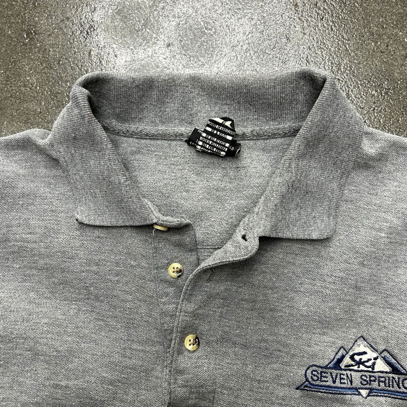 Sunray Sportswear Ouray Sportswear Polo Shirt Ski Seven Springs Resort Embroidered Mens XL Gray Size US XL / EU 56 / 4 - 3 Thumbnail