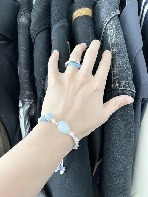 Vintage STEAL! Vintage Chinese Jade Cord Bracelet Size ONE SIZE - 1 Thumbnail