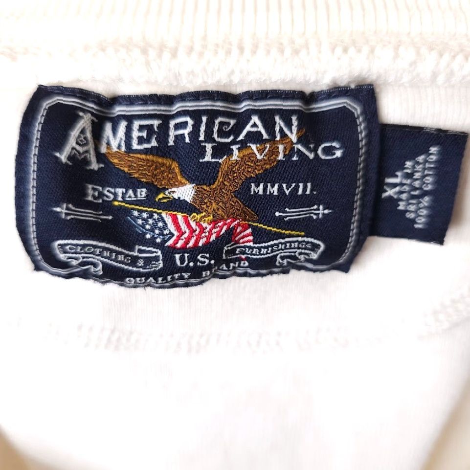 Vintage VINTAGE Bald Eagle Henley Shirt Mens XL White American Living Flag Size US XL / EU 56 / 4 - 6 Thumbnail