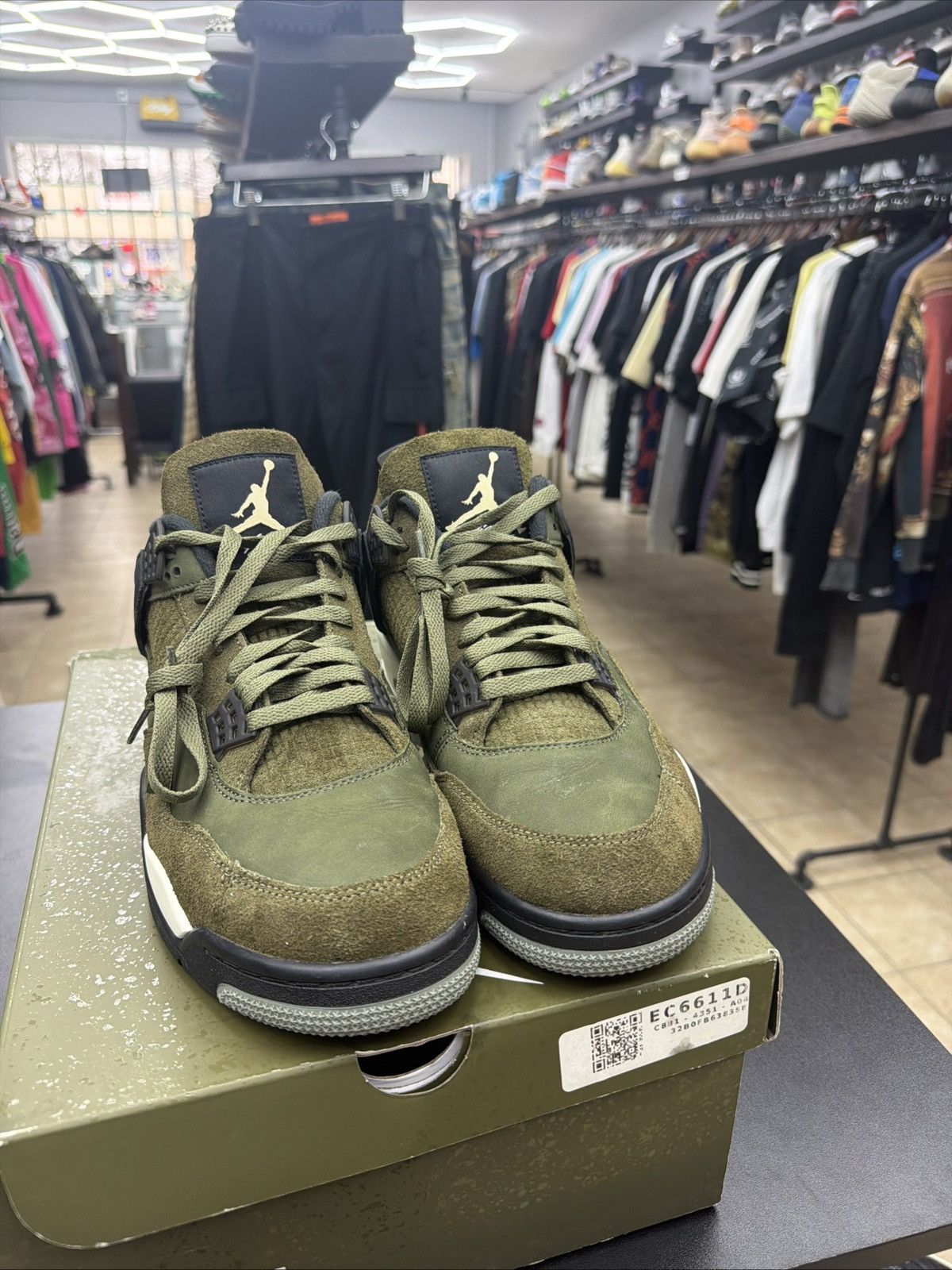 Jordan Brand Air Jordan 4 Craft ‘Olive’ Men’s Size 12 Pre-owned Sneakers Size US 12 / EU 45 - 7 Thumbnail