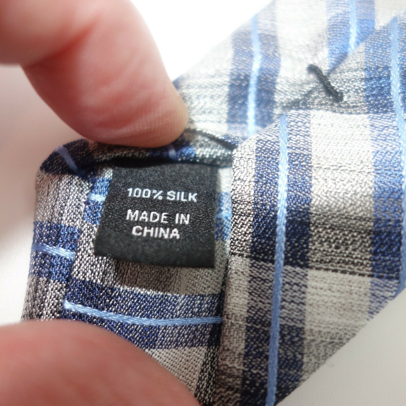 Kenneth Cole New Kenneth Cole Awareness Silk Men's Tie Black Blue Silver Size ONE SIZE - 7 Thumbnail