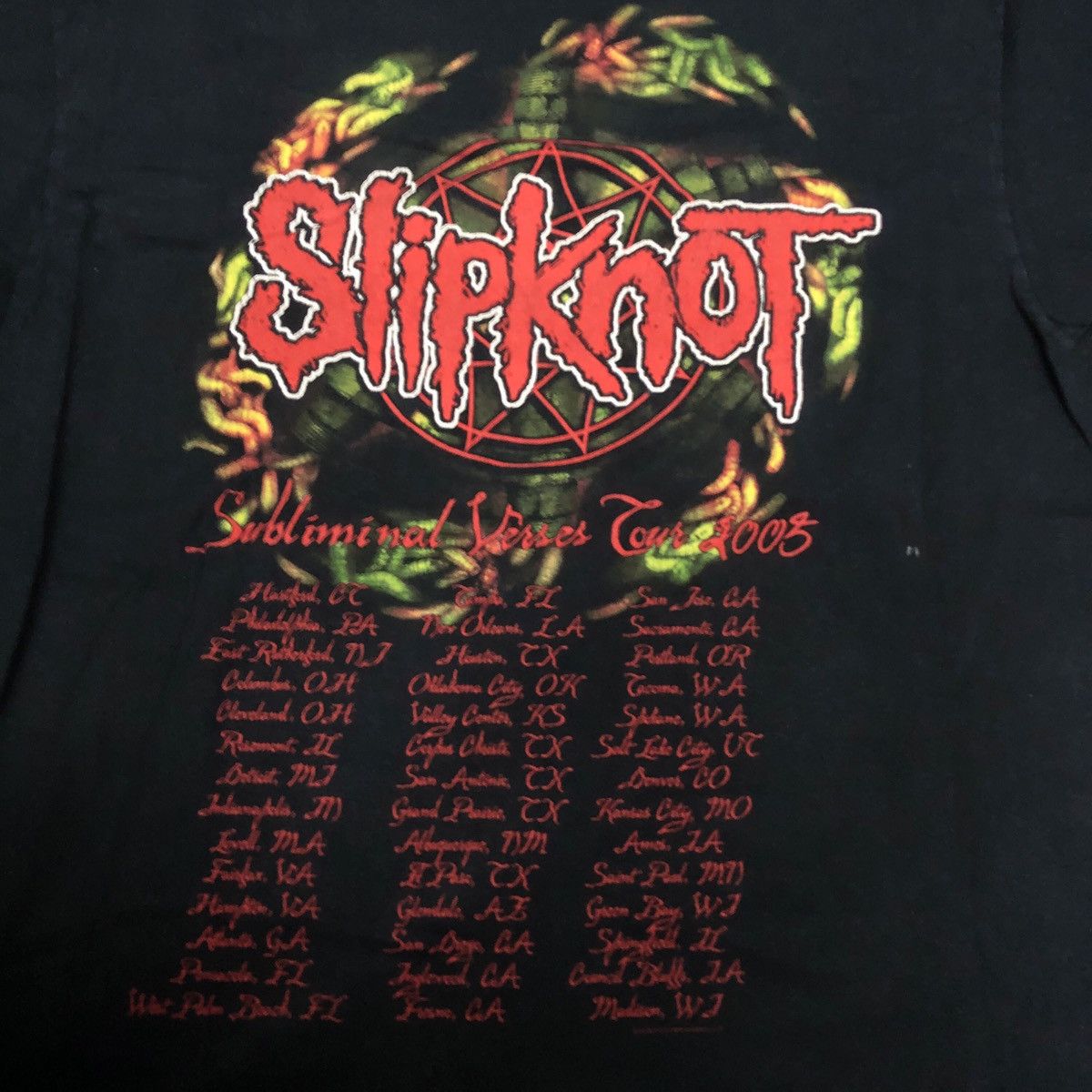 Band Tees × Slipknot × Vintage Rare Vtg Slipknot Subliminal Verses Death Mask Band Tshirt Size US M / EU 48-50 / 2 - 5 Thumbnail