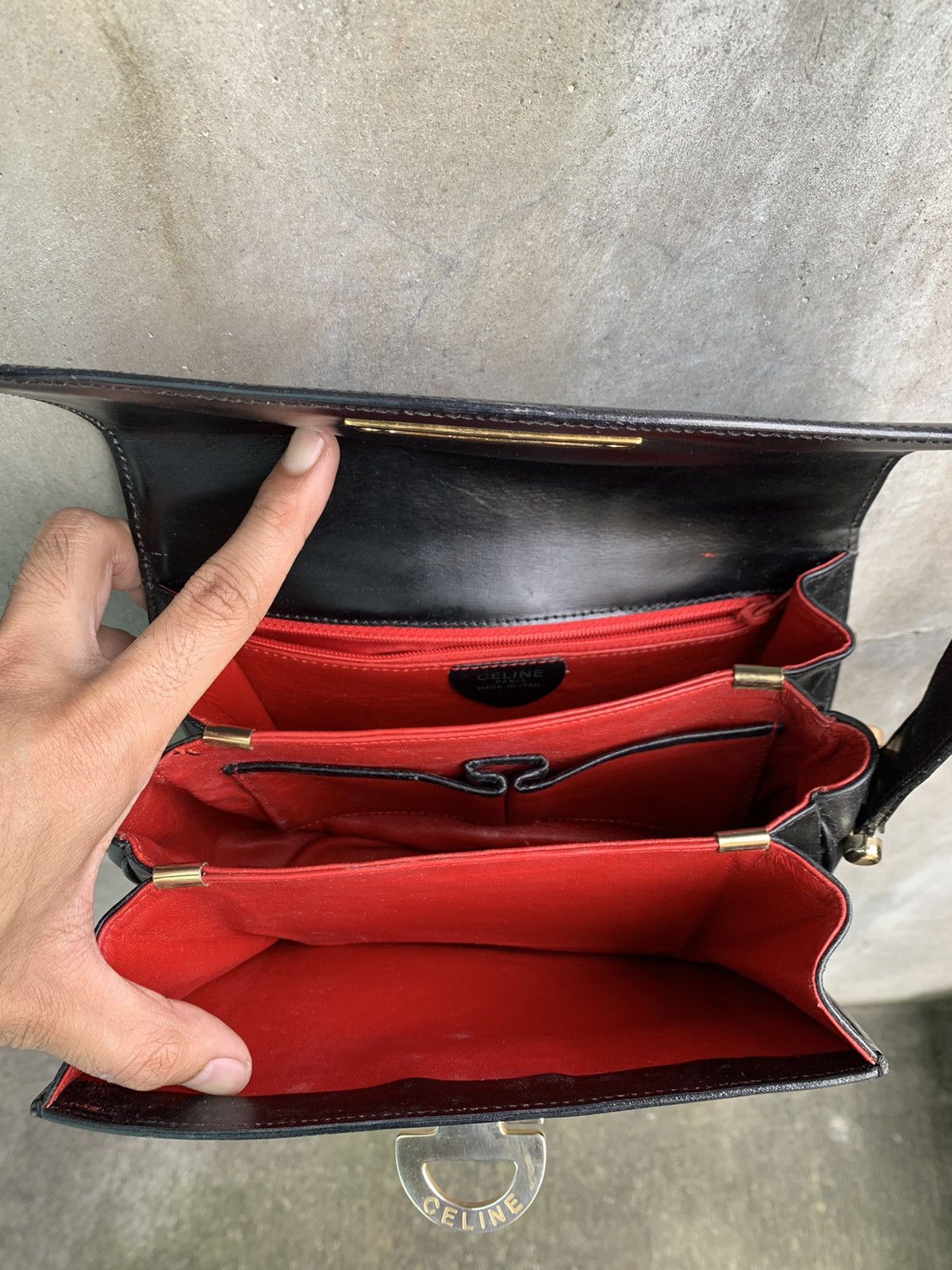 Celine Triomphe Maillon Leather Shoulder/Hand Bag Size ONE SIZE - 9 Thumbnail