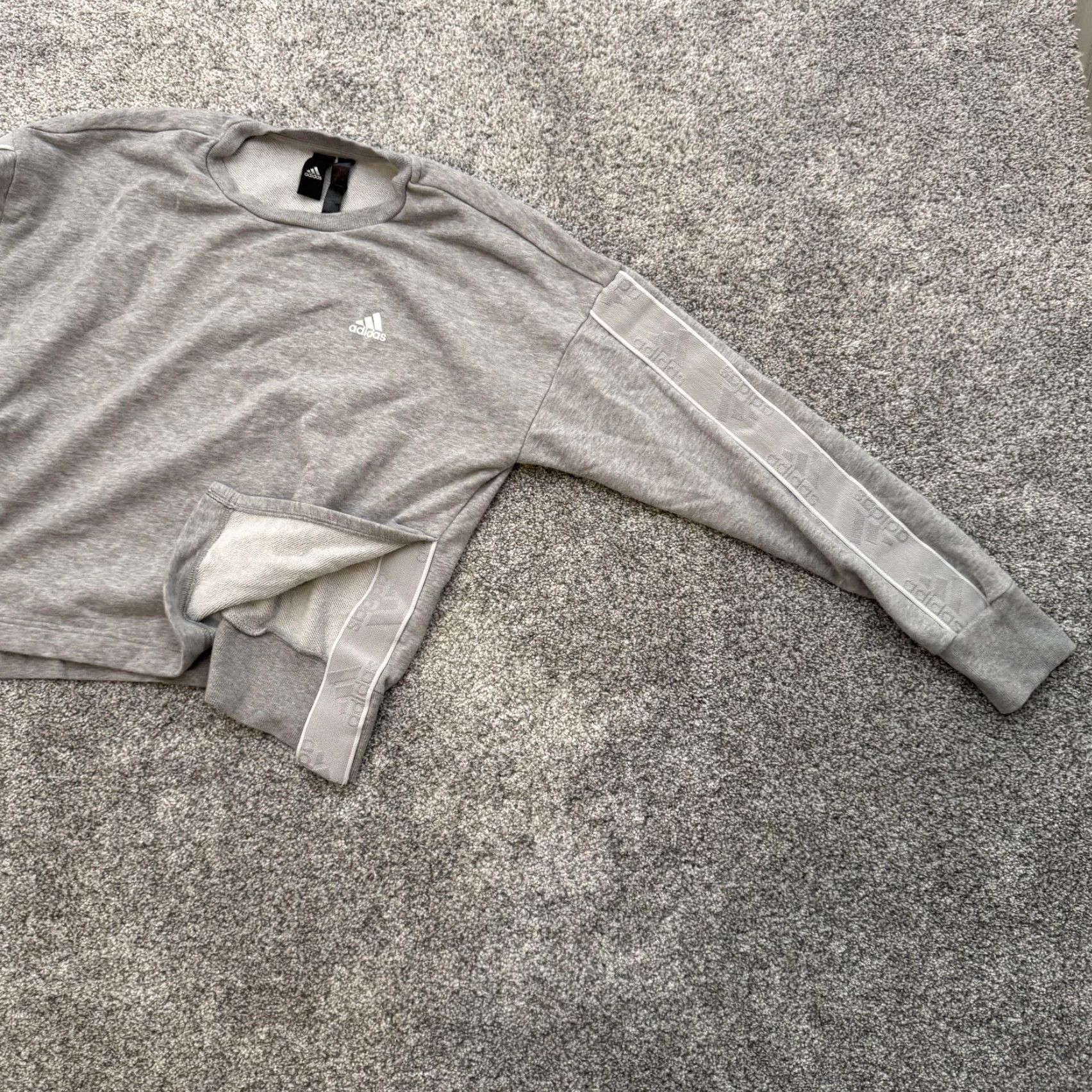 Adidas Adidas Sweatshirt Shirt Mens Small Gray Crewneck Pullover Tape Athletic Casual Top Size US S / EU 44-46 / 1 - 4 Thumbnail