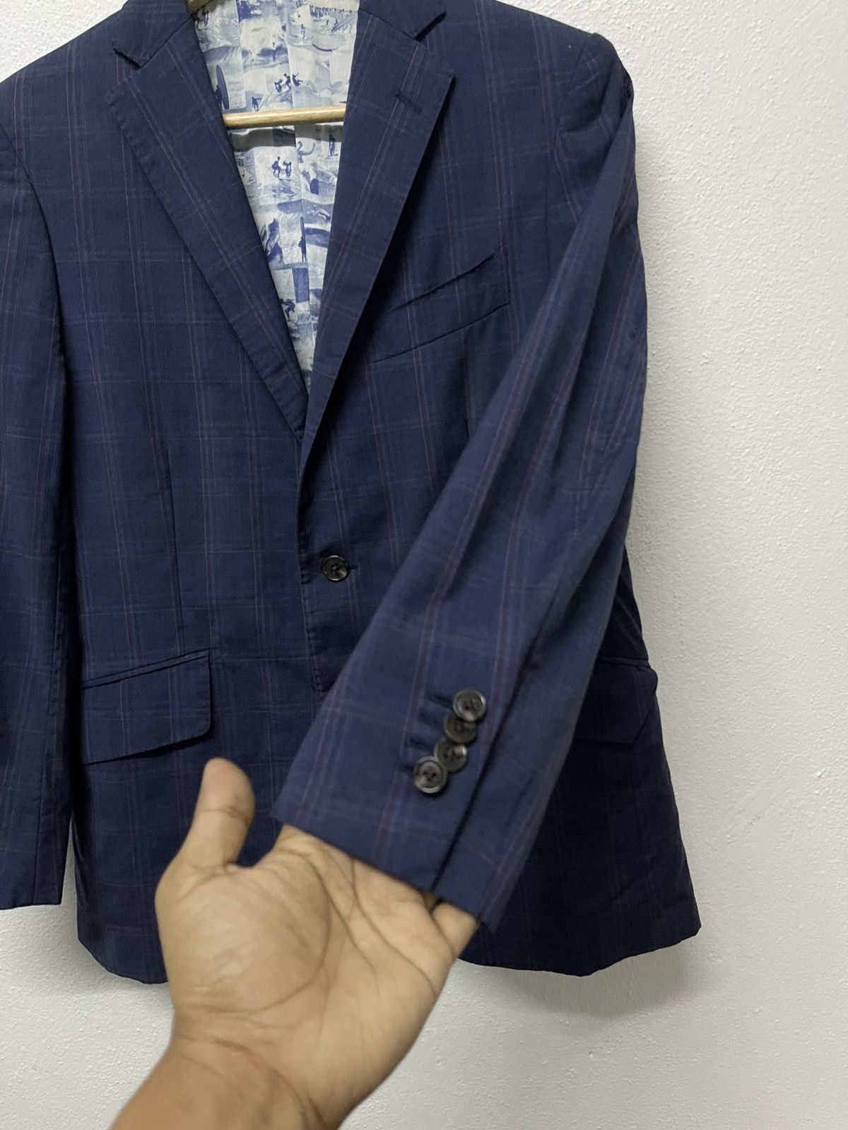 Loro Piana 90s LORO PIANA MOTS PLAID WOOL BLAZZER RARE DESIGN Size US M / EU 48-50 / 2 - 6 Thumbnail