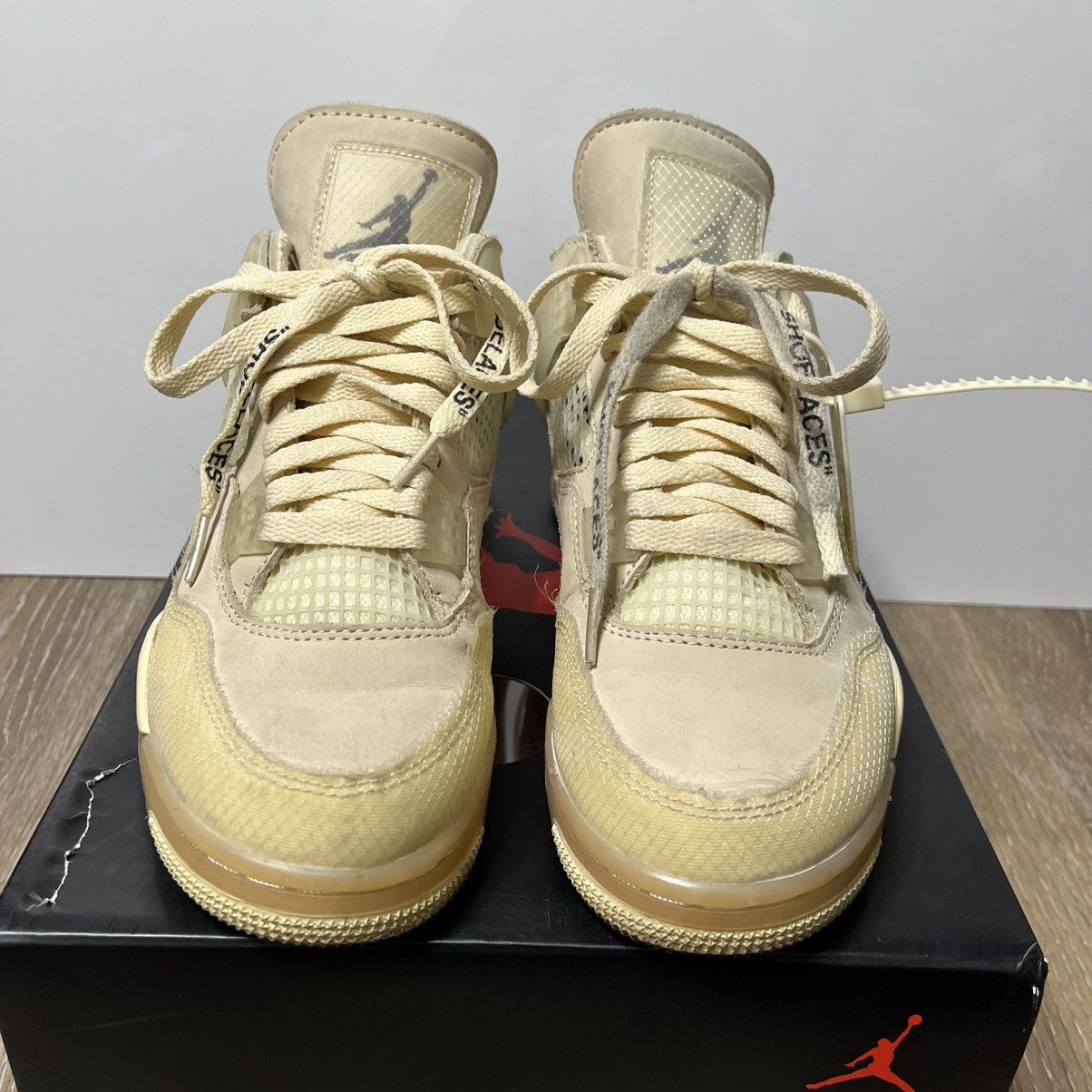 Jordan Brand × Off-White sail off-white 4s Size US 8.5 / EU 41-42 - 4 Thumbnail
