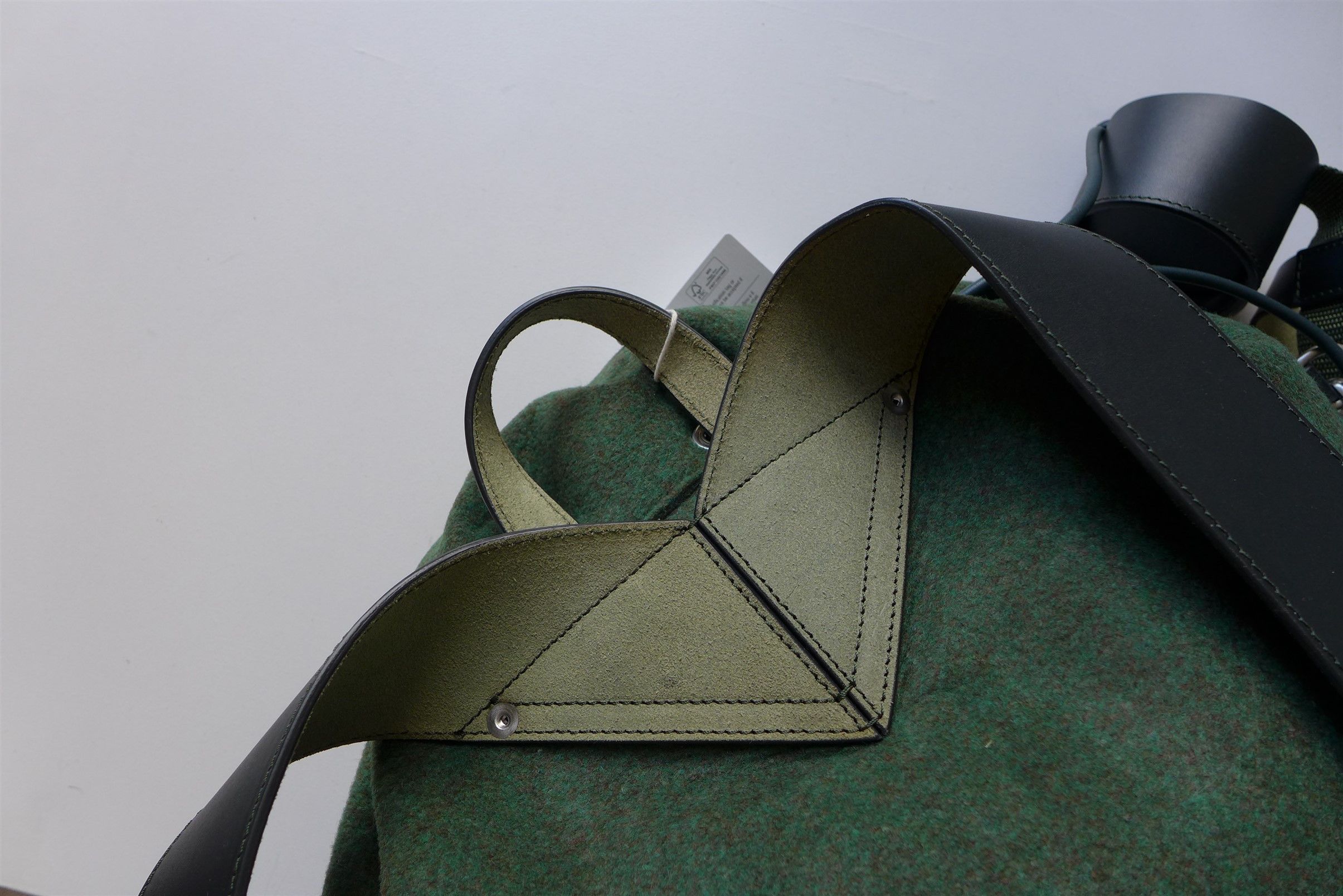 Maison Margiela Margiela FW21 Backpack - Green Felt & Calf Leather Size ONE SIZE - 9 Thumbnail