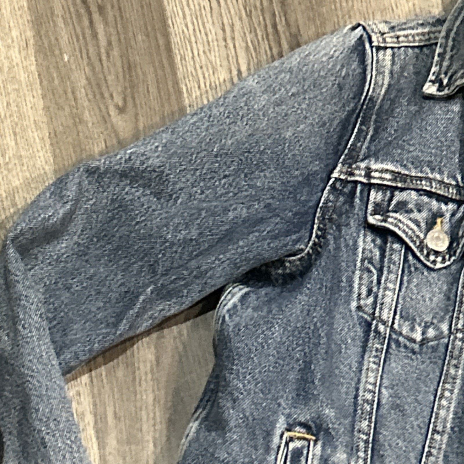 Levi's Levis Jean Jacket Women’s Large Raw Hem Lace Up Sleeves Size L / US 10 / IT 46 - 10 Thumbnail